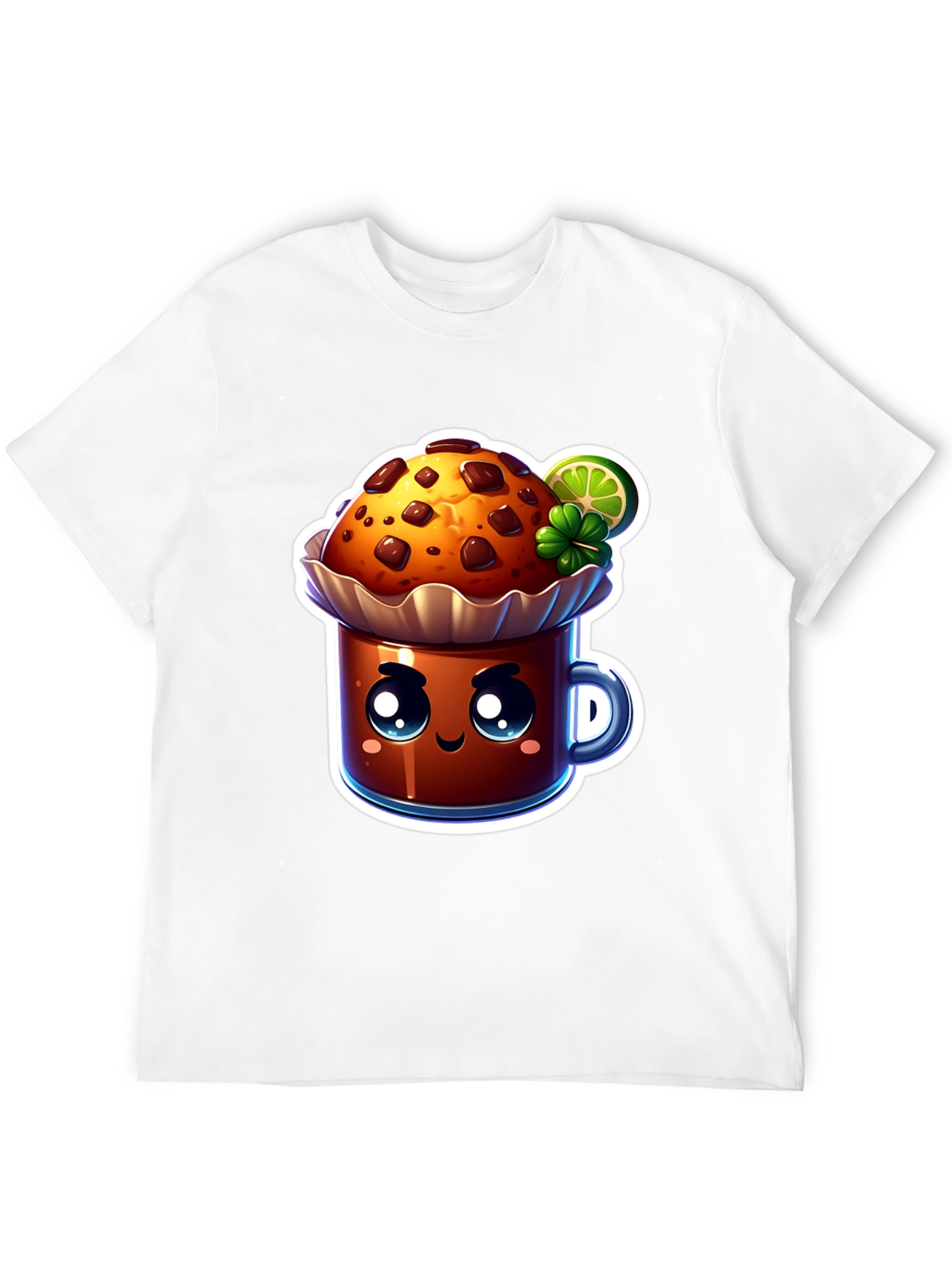 Cute Kawaii Cupcake Graphic T-Shirt