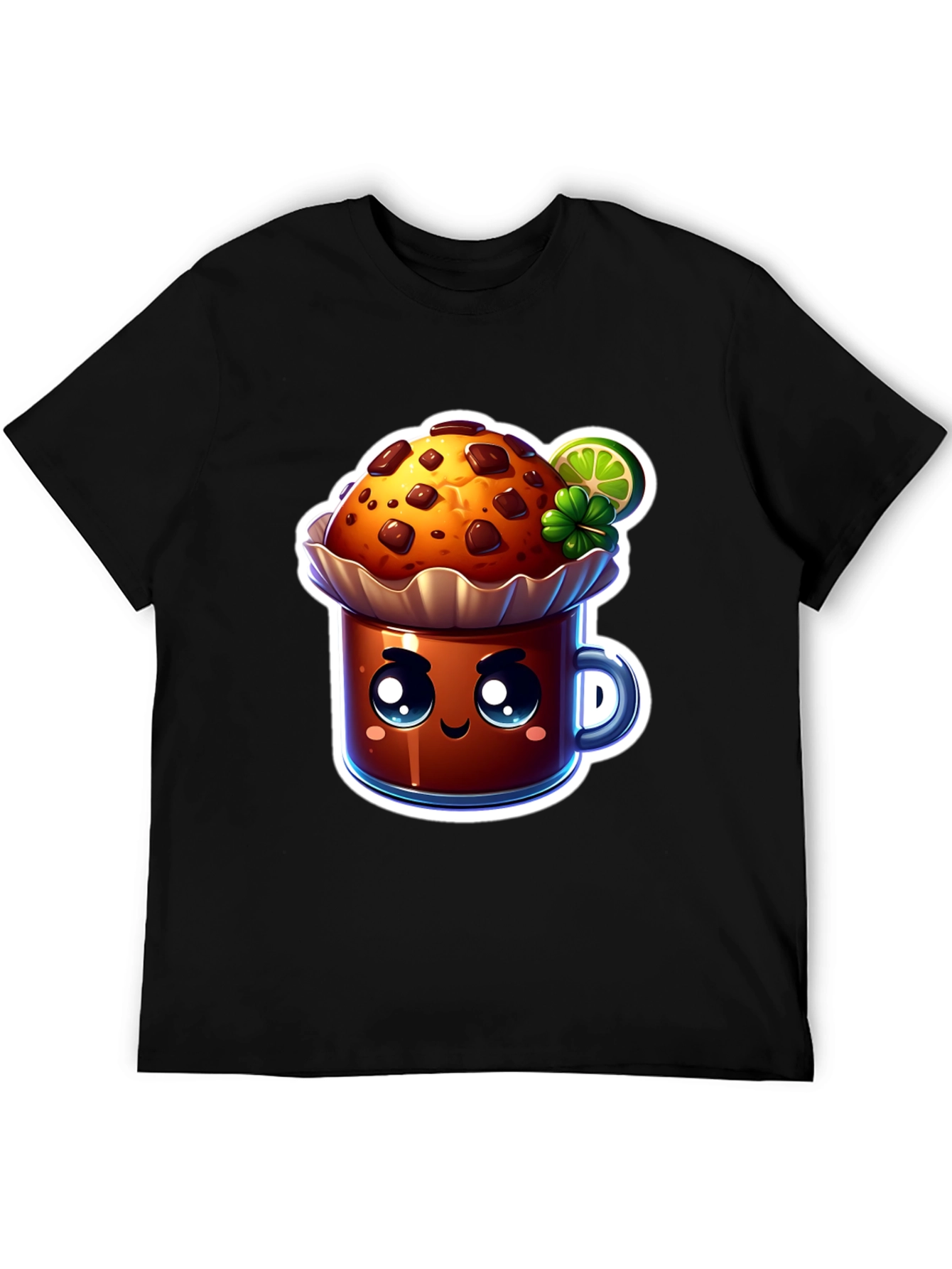 Cute Kawaii Cupcake Graphic T-Shirt