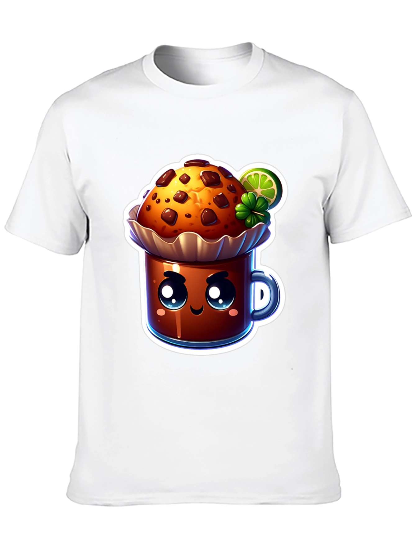 Cute Kawaii Cupcake Graphic T-Shirt