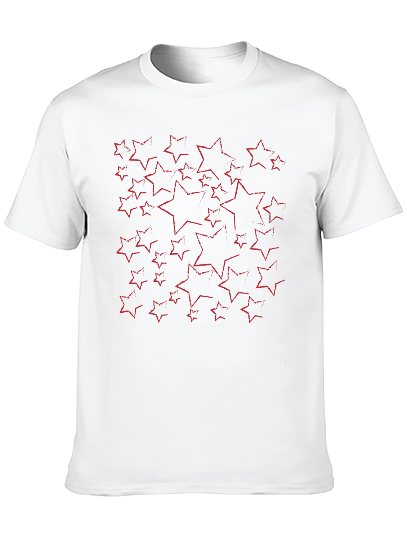 Star Pattern Black T-Shirt