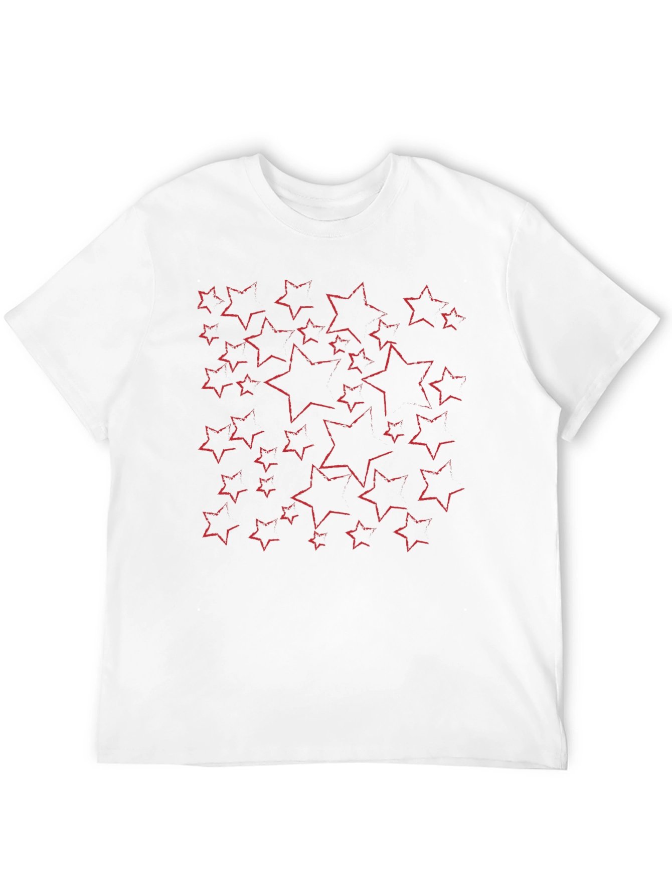 Star Pattern Black T-Shirt