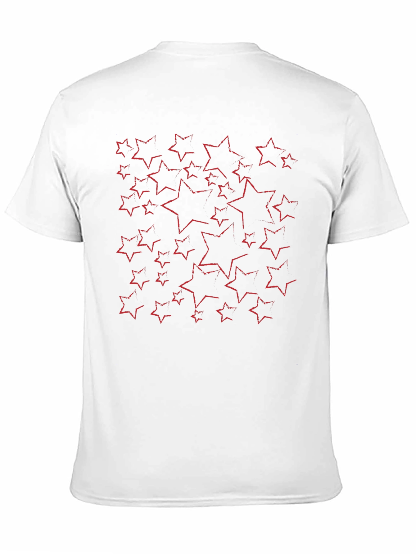 Star Pattern Black T-Shirt