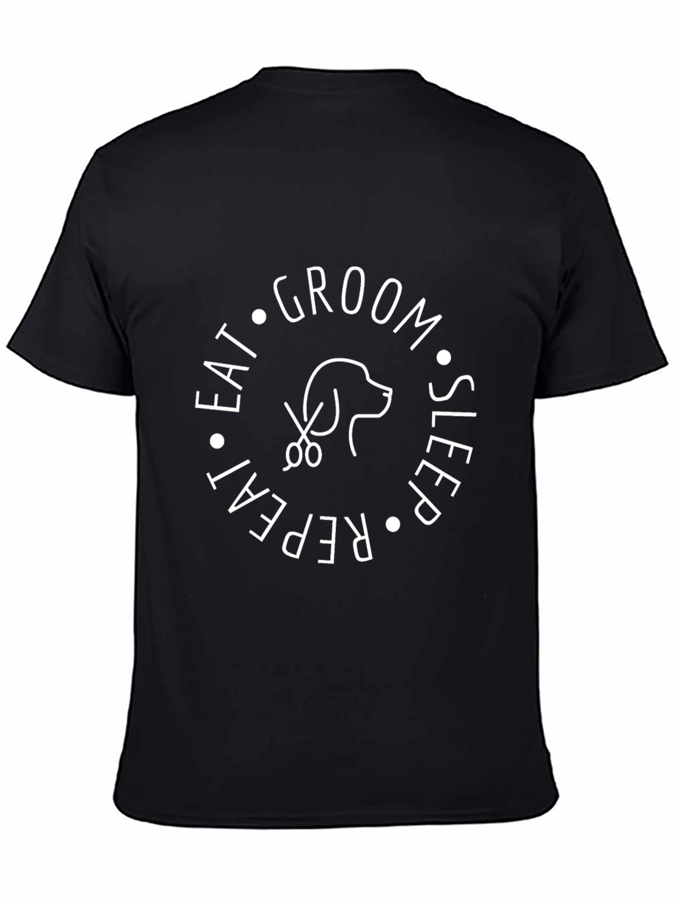 Eat Groom Sleep Repeat Dog Graphic T-Shirt