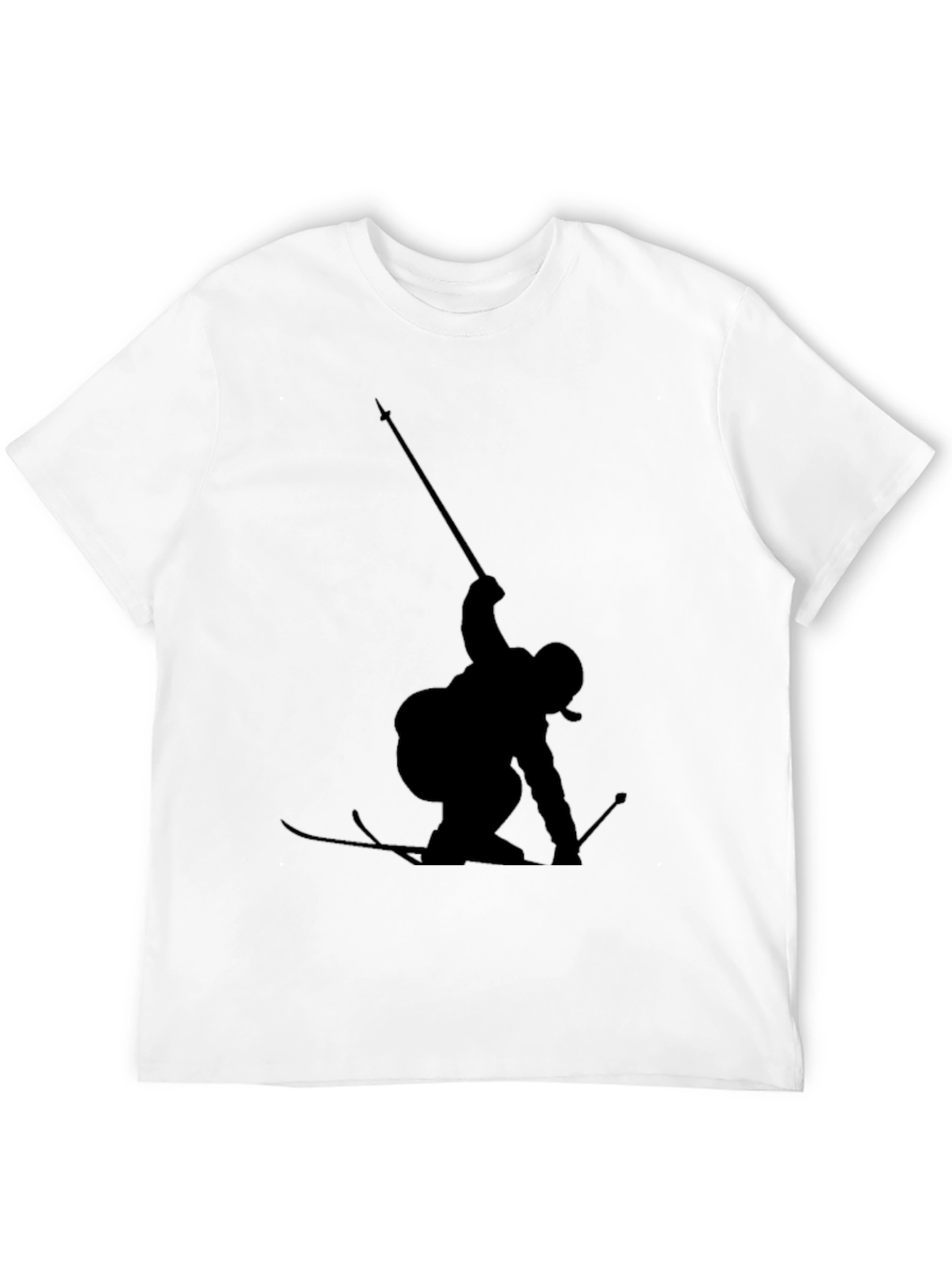 Silhouette Skier Black T-Shirt