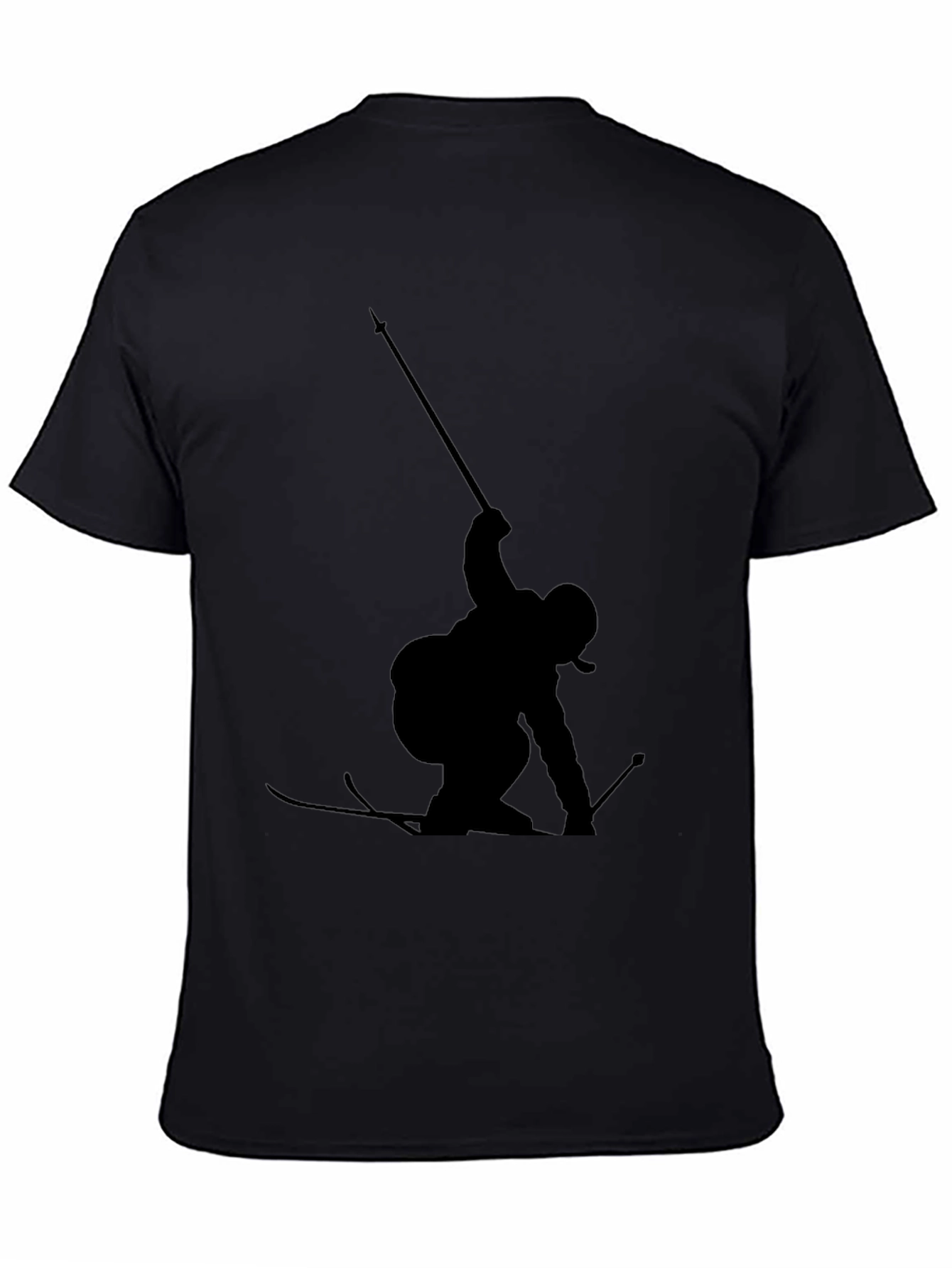 Silhouette Skier Black T-Shirt