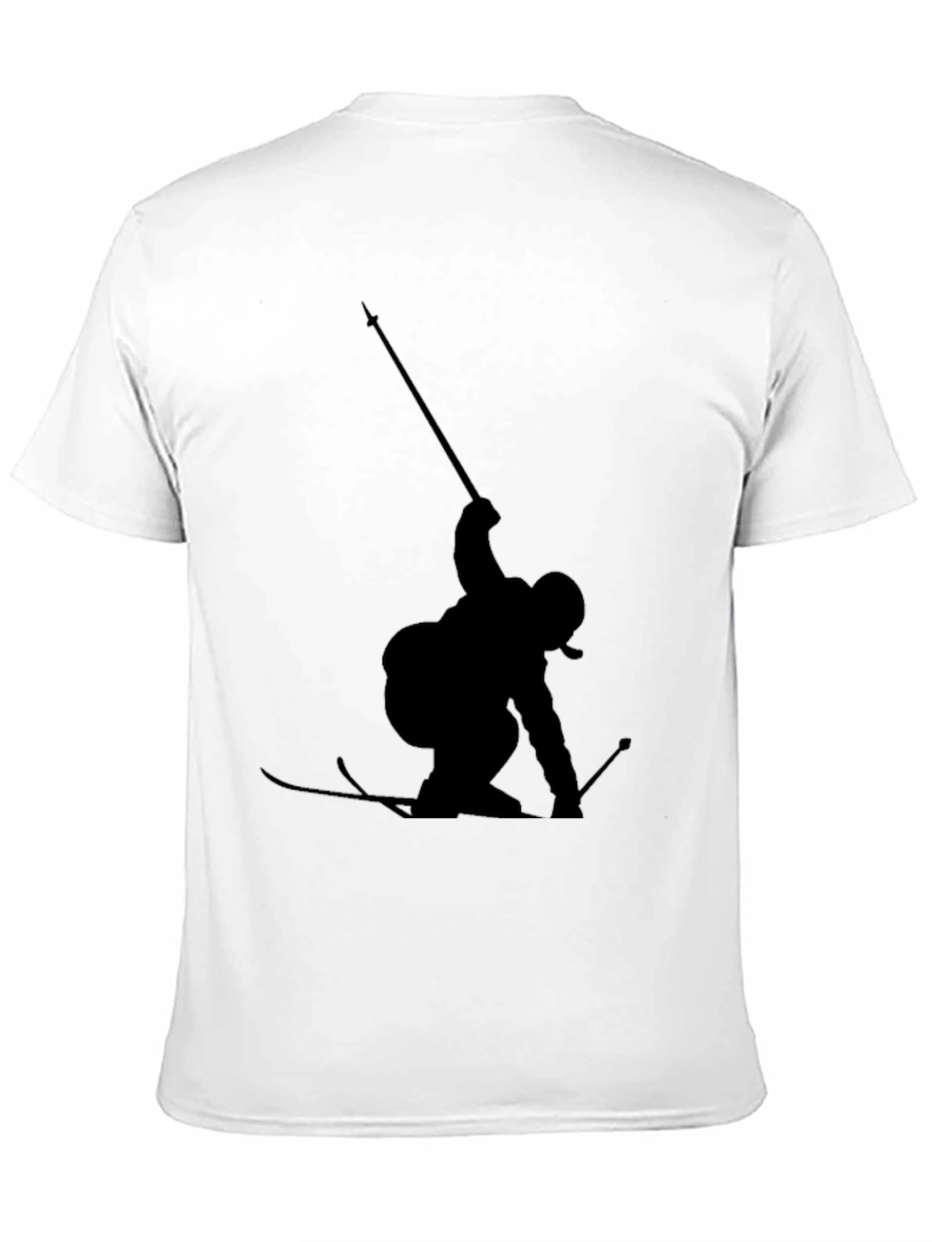 Silhouette Skier Black T-Shirt
