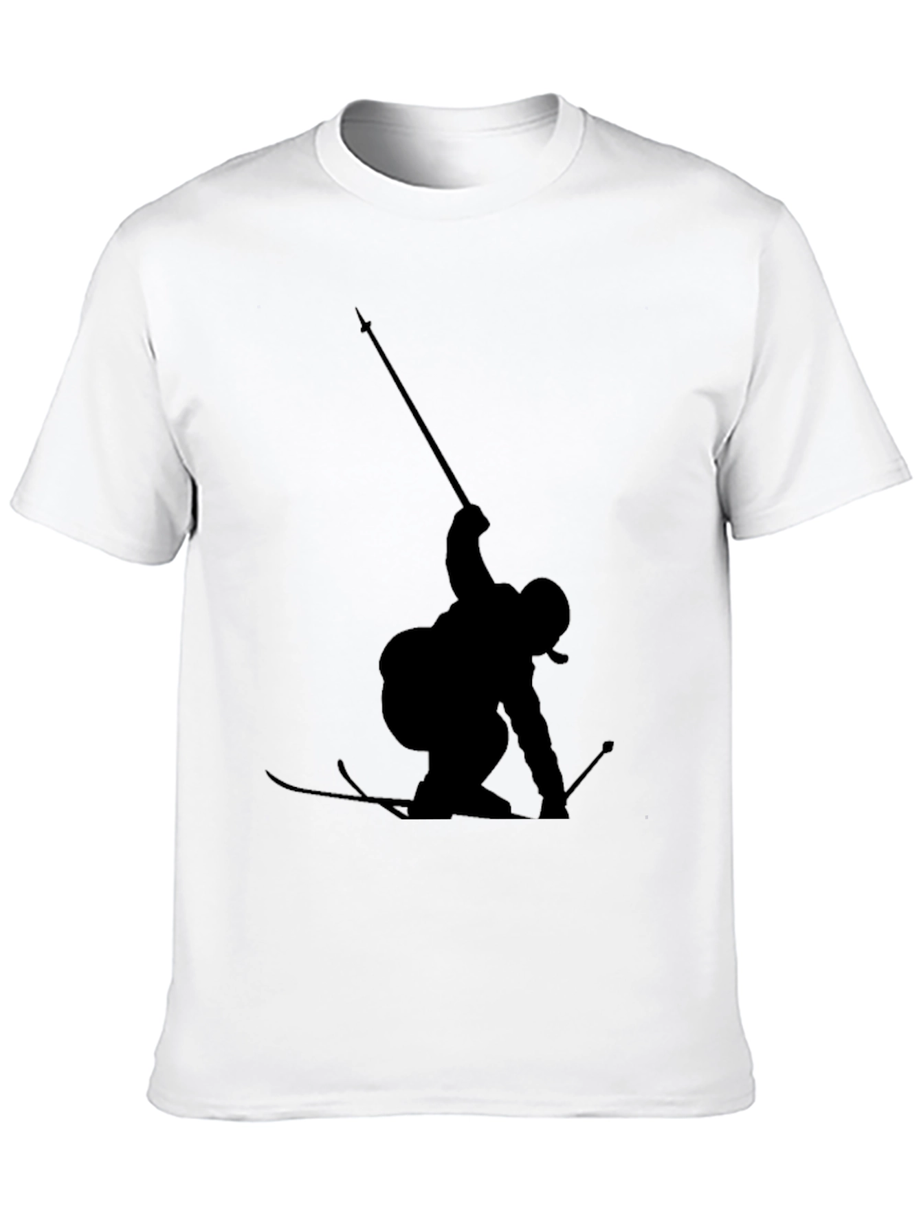 Silhouette Skier Black T-Shirt