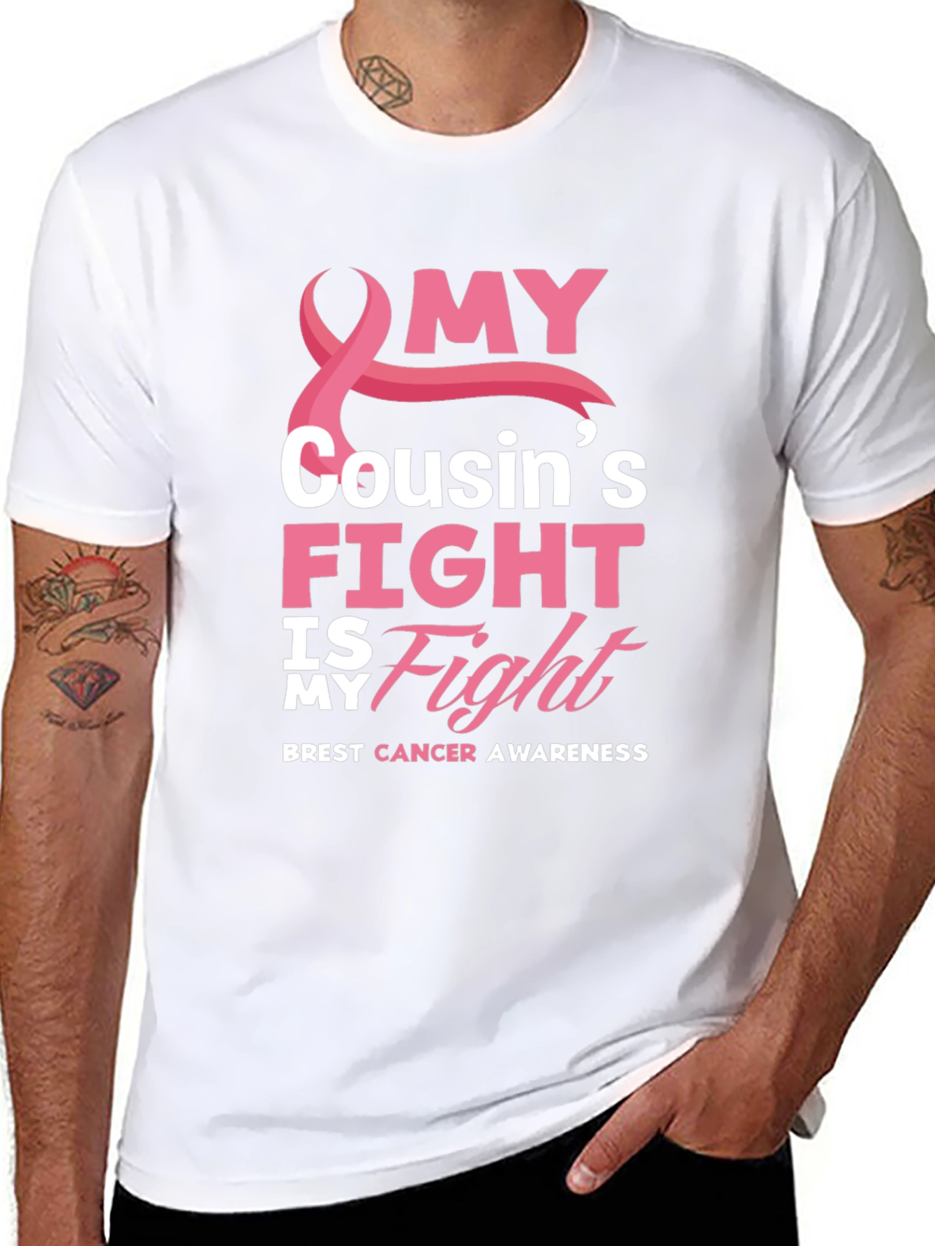 Breast Cancer Awareness My Cousins Fight T-Shirt