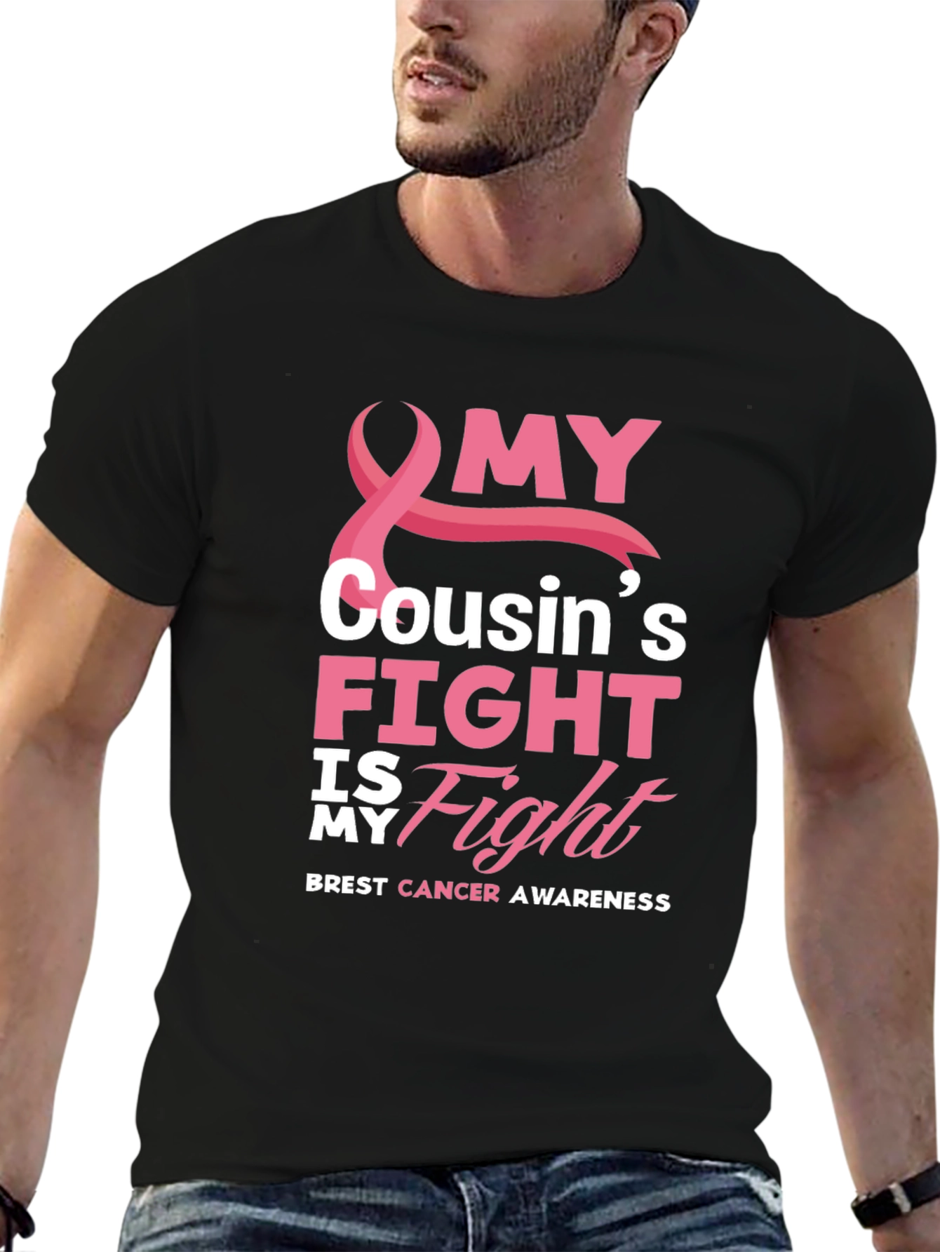 Breast Cancer Awareness My Cousins Fight T-Shirt