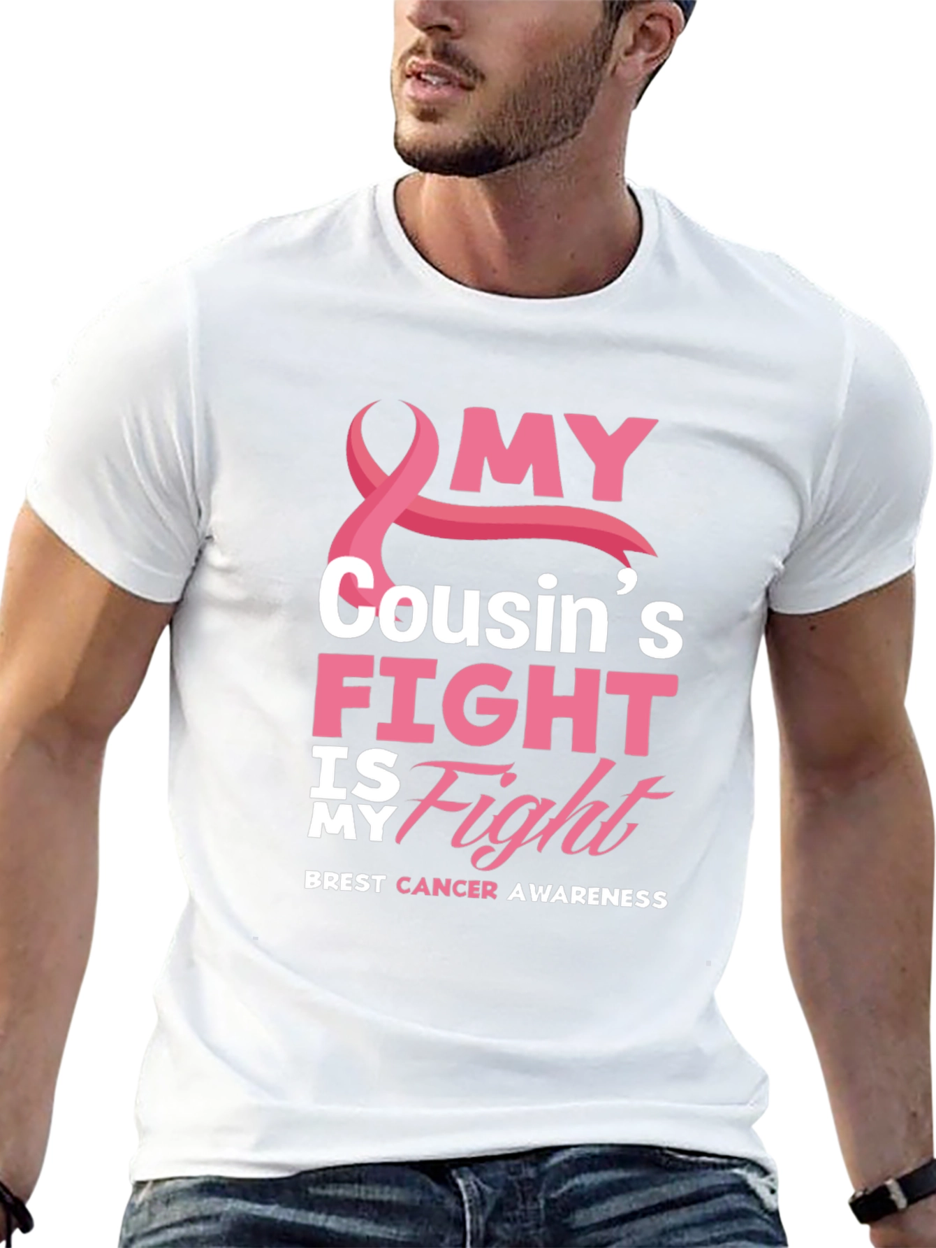 Breast Cancer Awareness My Cousins Fight T-Shirt