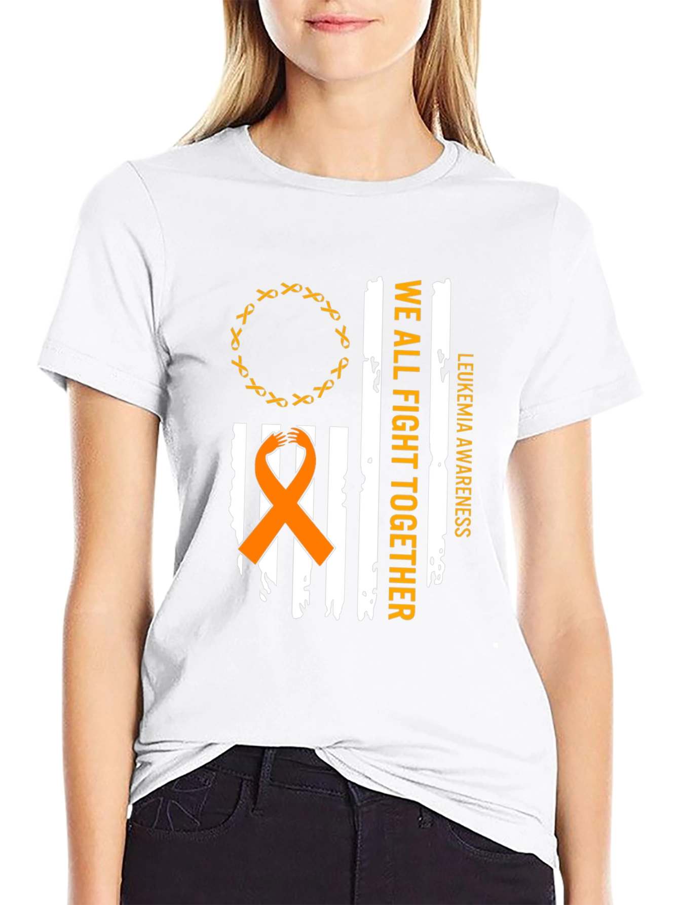 Leukemia Awareness T-Shirt - We All Fight Together