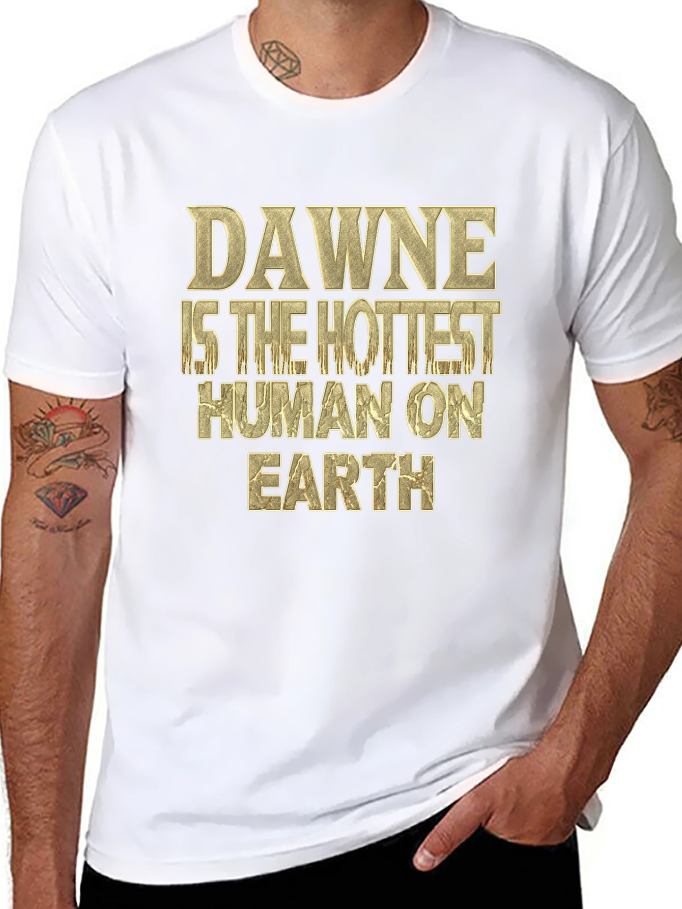Dawne Hottest Human T-Shirt - Black Tee