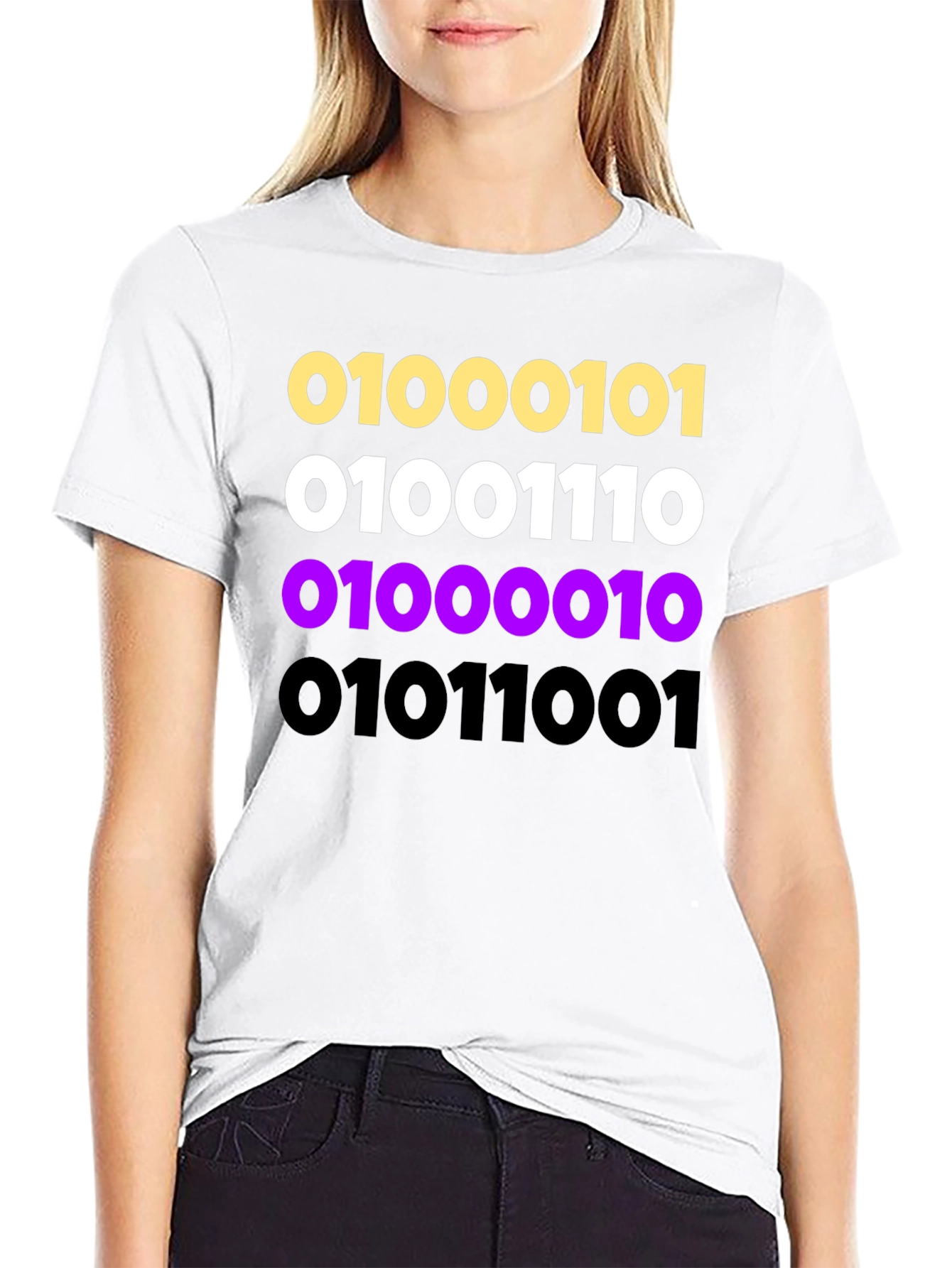 Binary Code Graphic Tee - Programmer Style