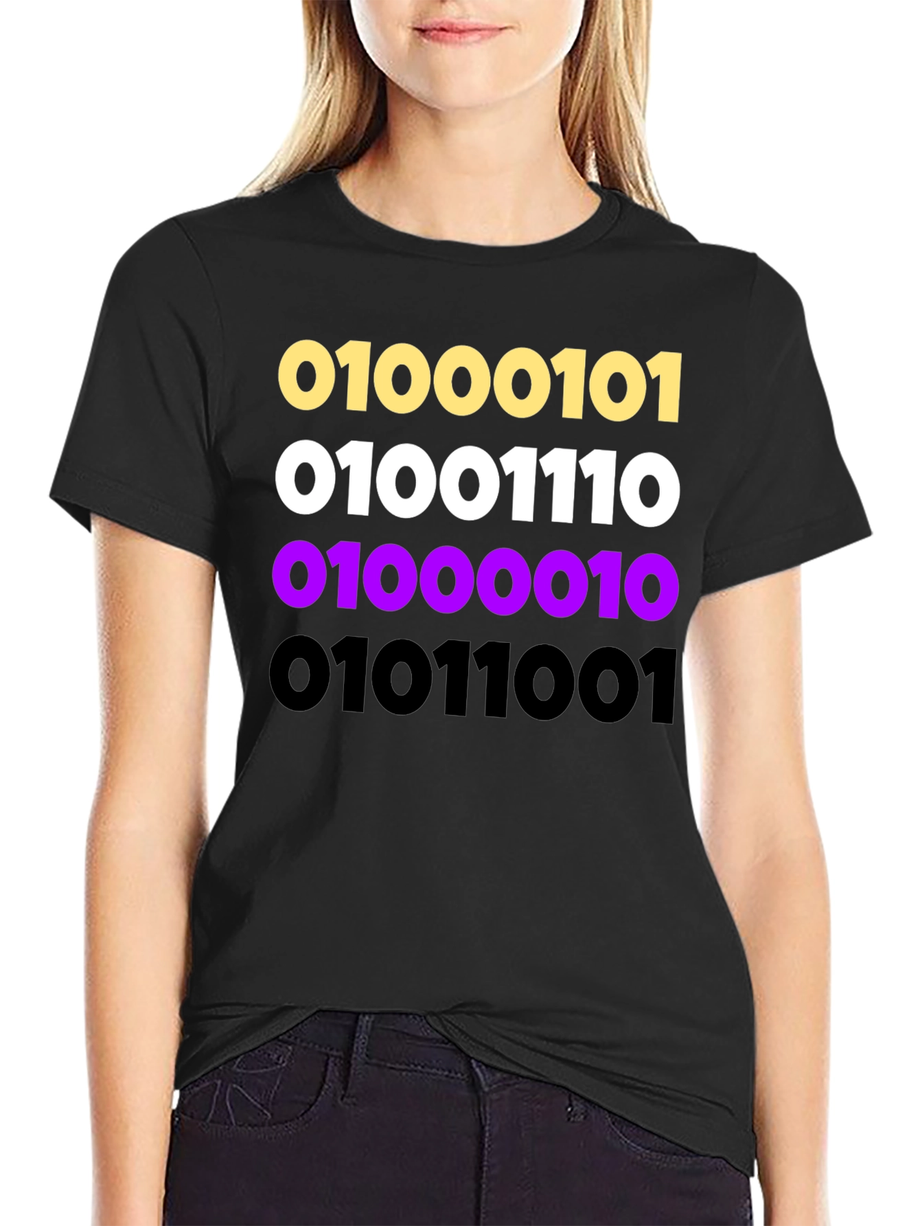 Binary Code Graphic Tee - Programmer Style