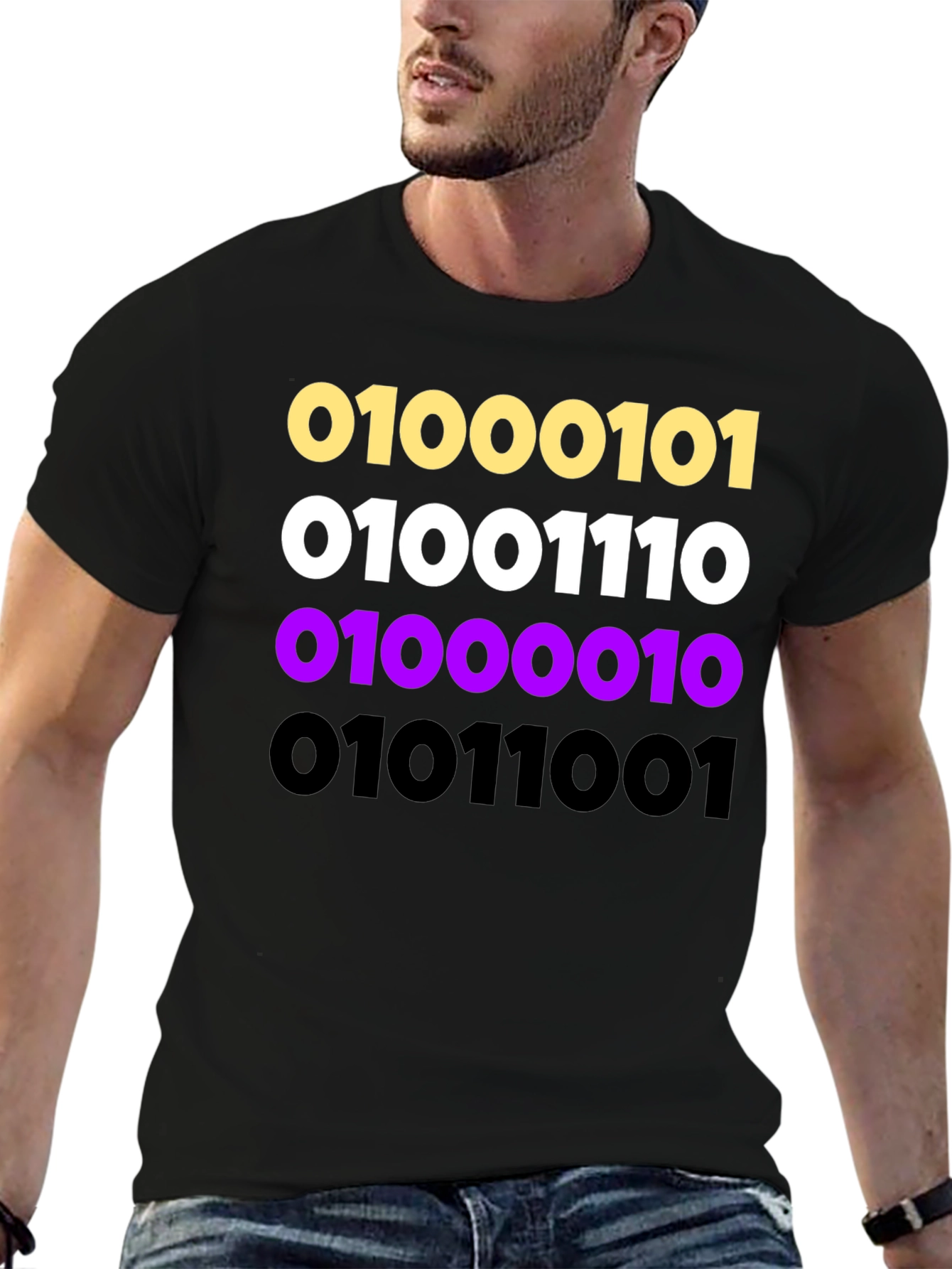 Binary Code Graphic Tee - Programmer Style