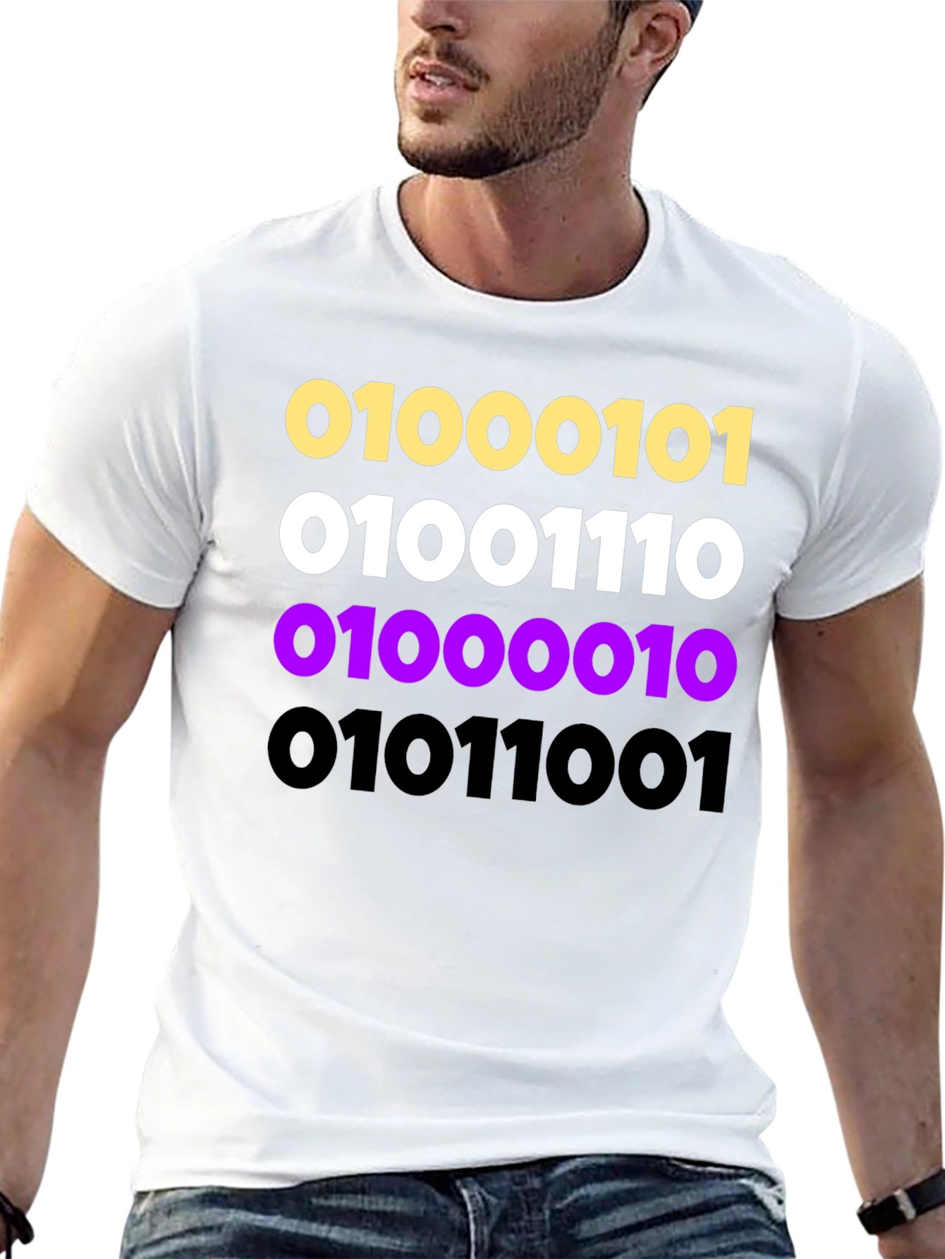 Binary Code Graphic Tee - Programmer Style