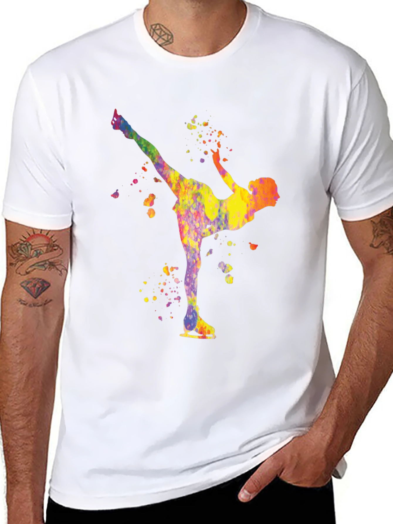 Figure Skating Watercolor T-Shirt