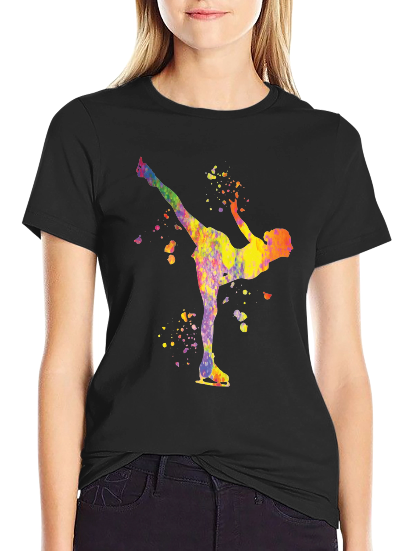 Figure Skating Watercolor T-Shirt