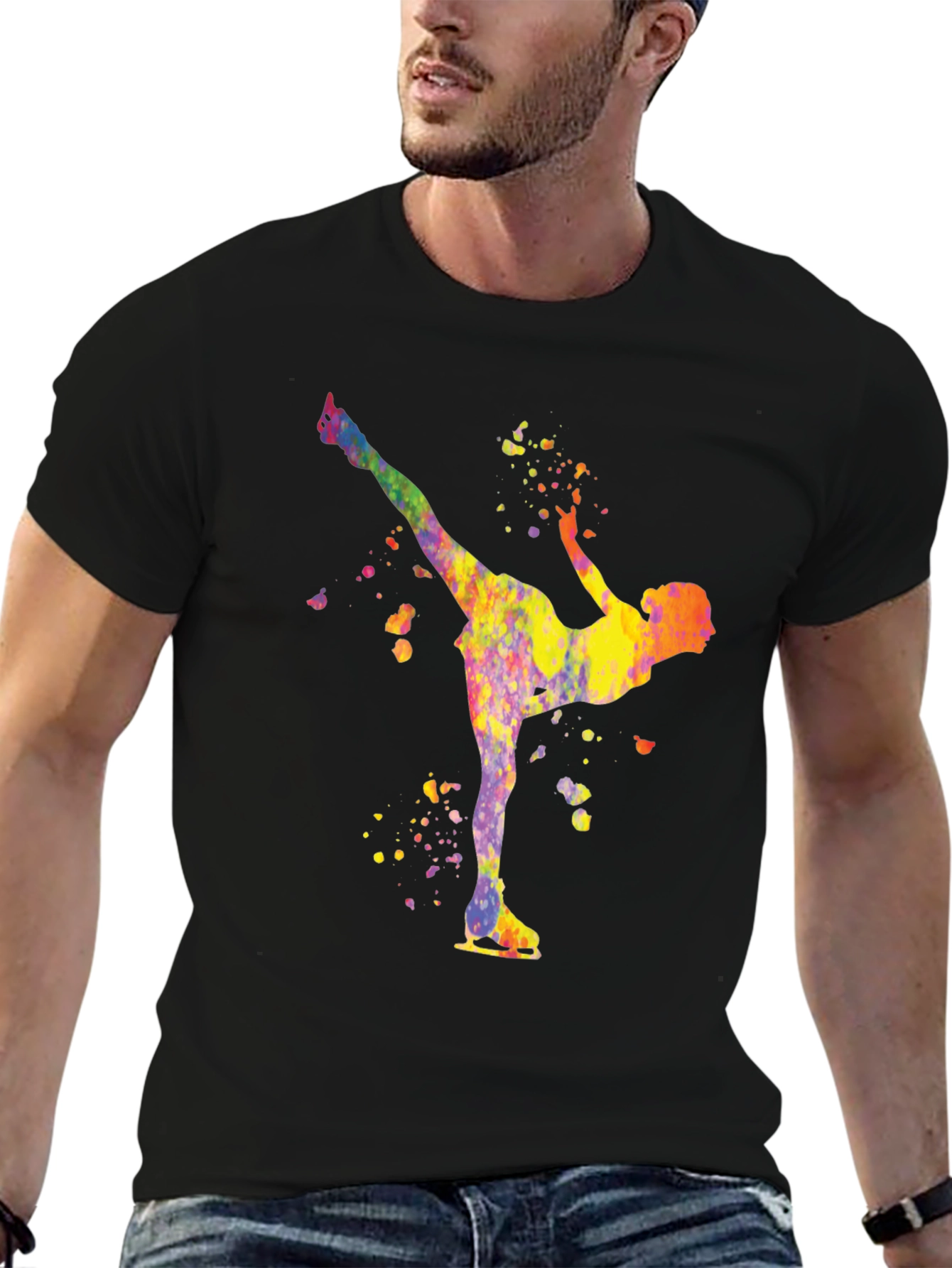 Figure Skating Watercolor T-Shirt