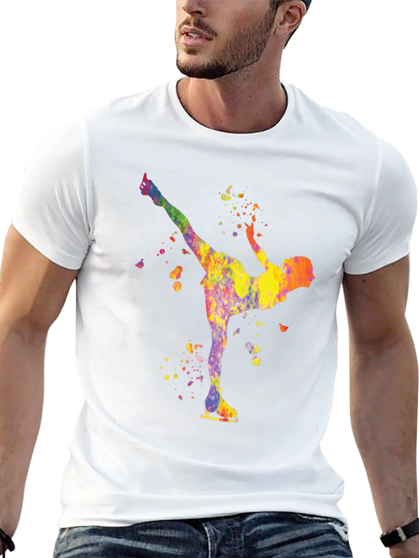 Figure Skating Watercolor T-Shirt