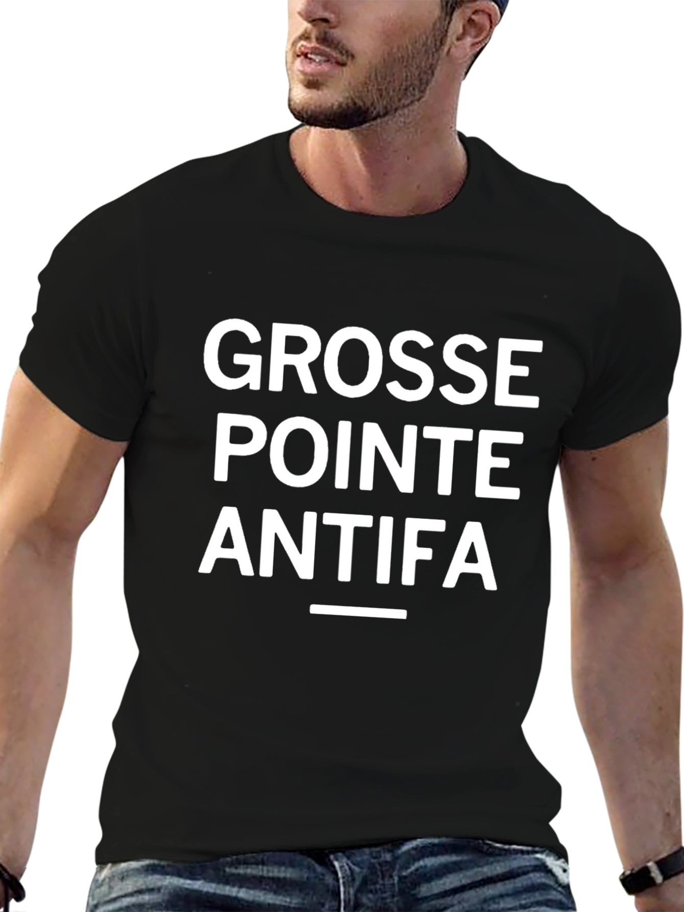 Grosse Pointe Antifa Black T-Shirt