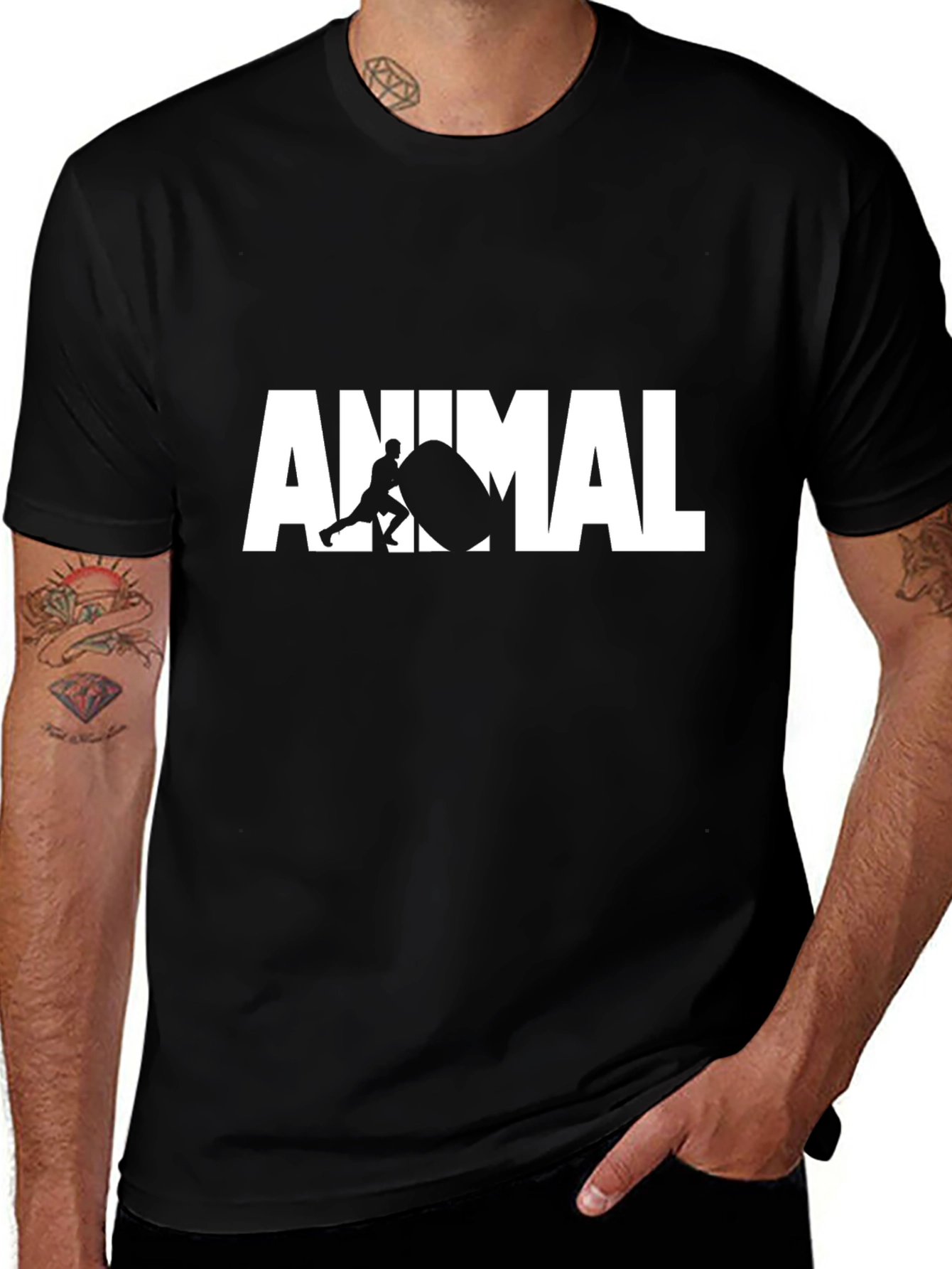 Animal Strongman Black T-Shirt