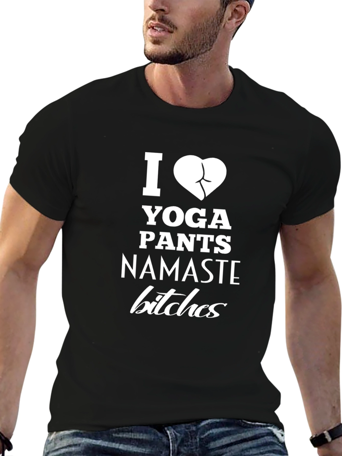 I Heart Yoga Pants Funny Graphic T-Shirt