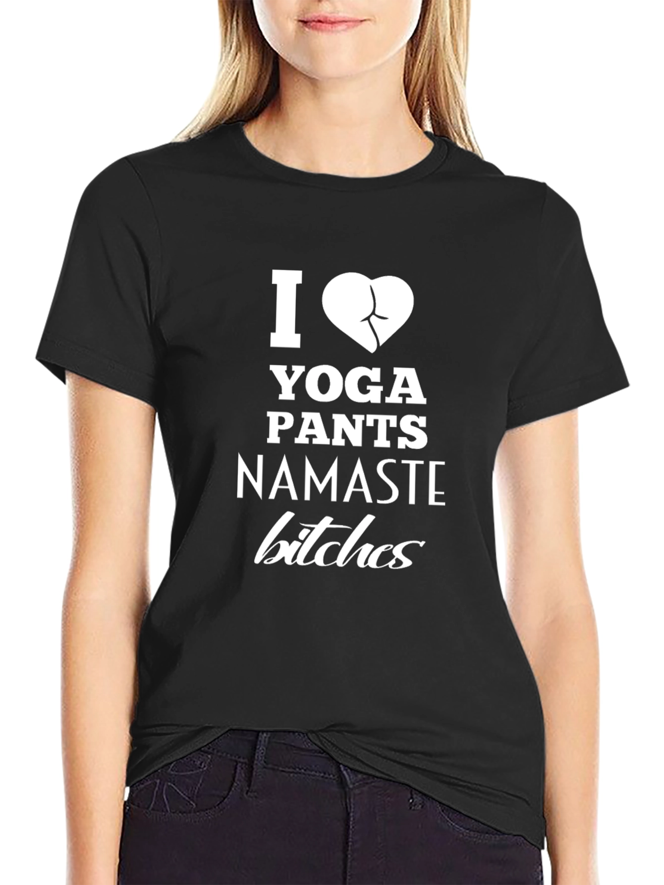 I Heart Yoga Pants Funny Graphic T-Shirt