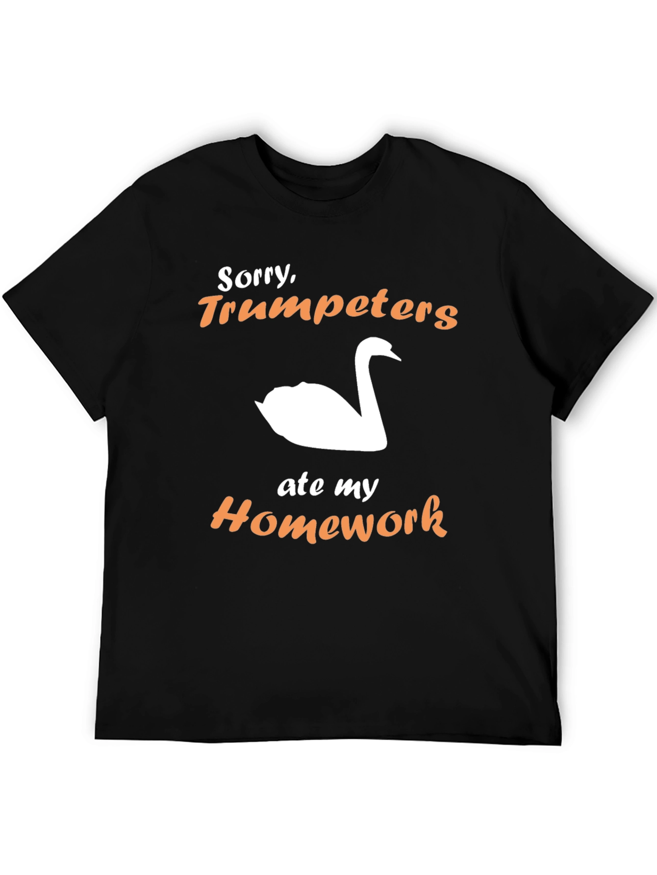 Trumpeters Swan Ate My Homework Funny T-Shirt