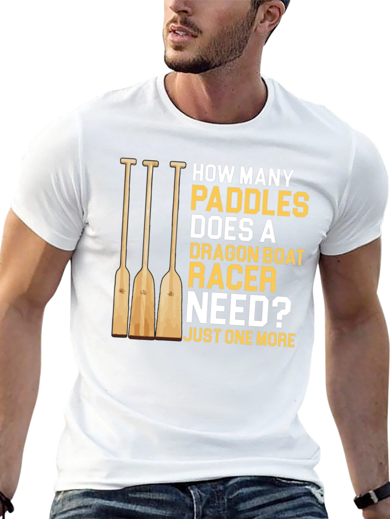 Dragon Boat Racer Paddles T-Shirt Funny Boating Tee