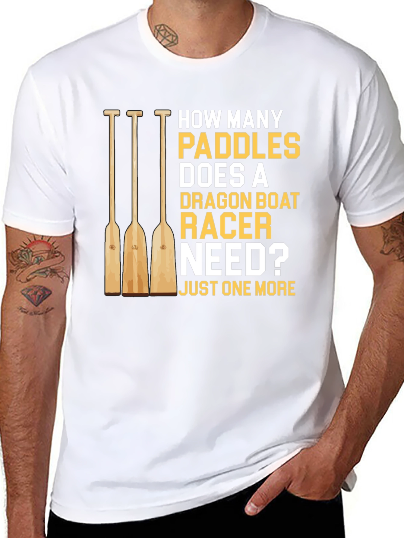 Dragon Boat Racer Paddles T-Shirt Funny Boating Tee