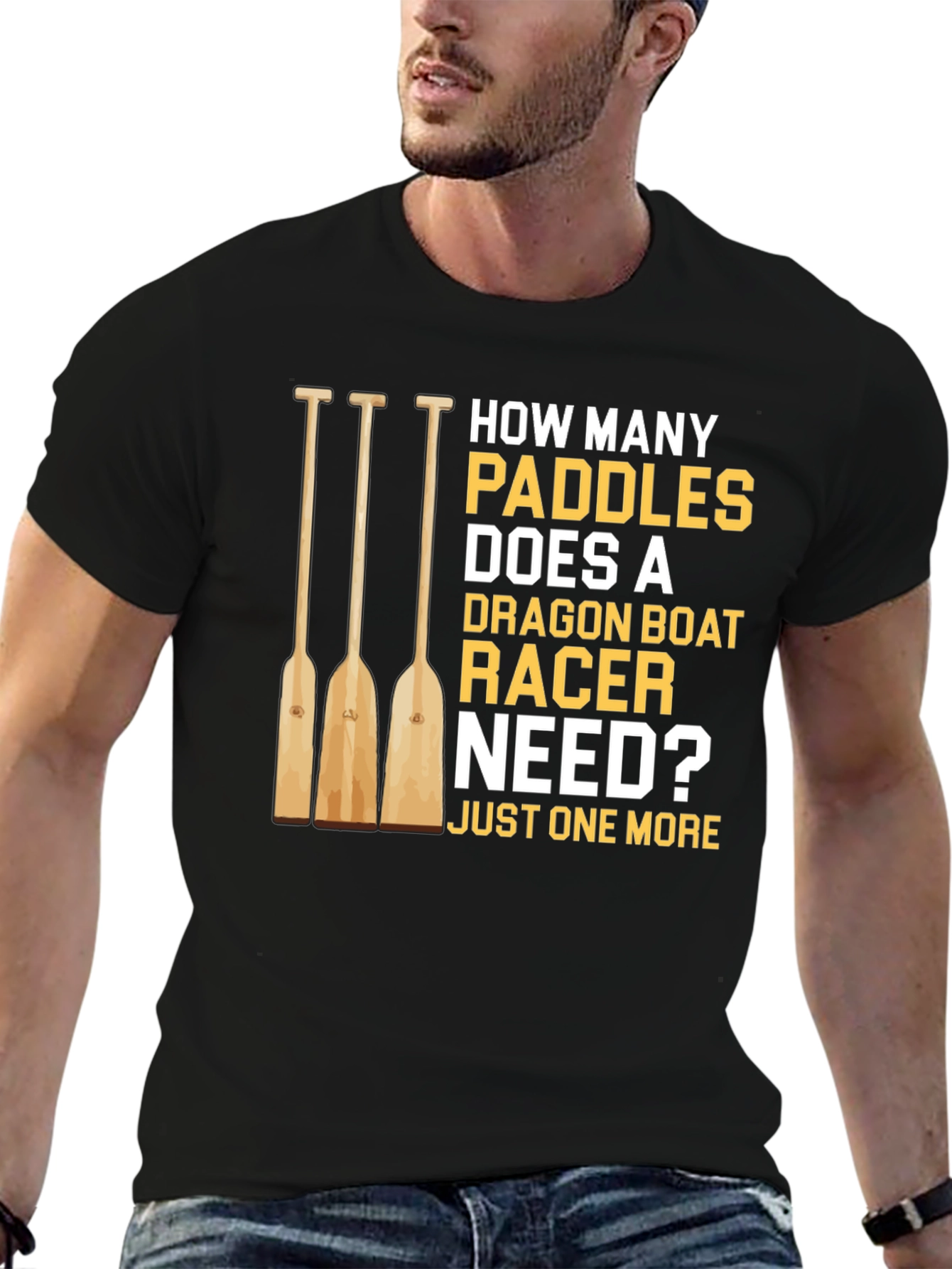 Dragon Boat Racer Paddles T-Shirt Funny Boating Tee