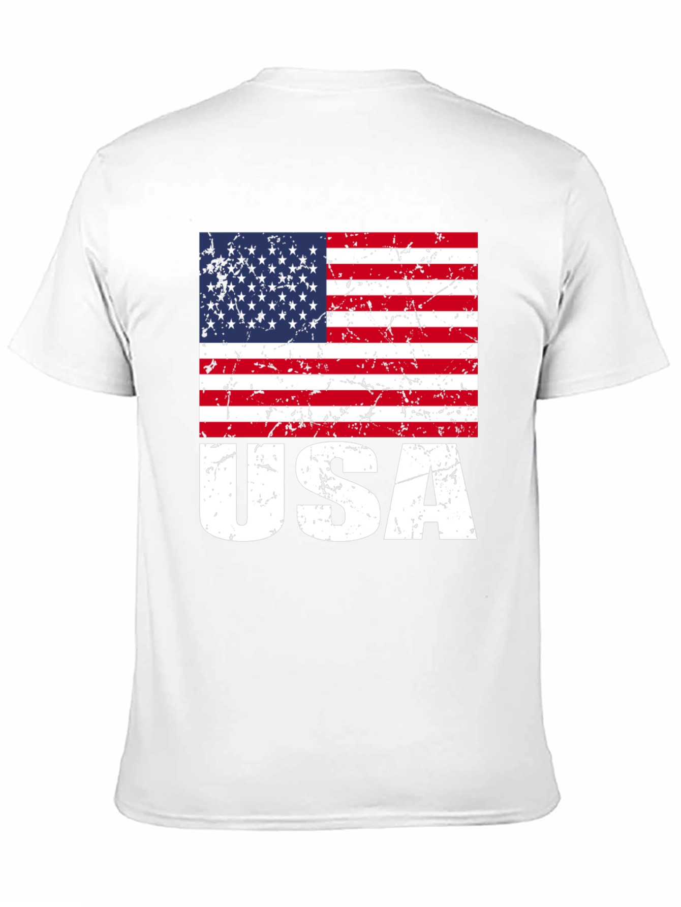 Distressed USA Flag Graphic Tee - Patriotic Pride