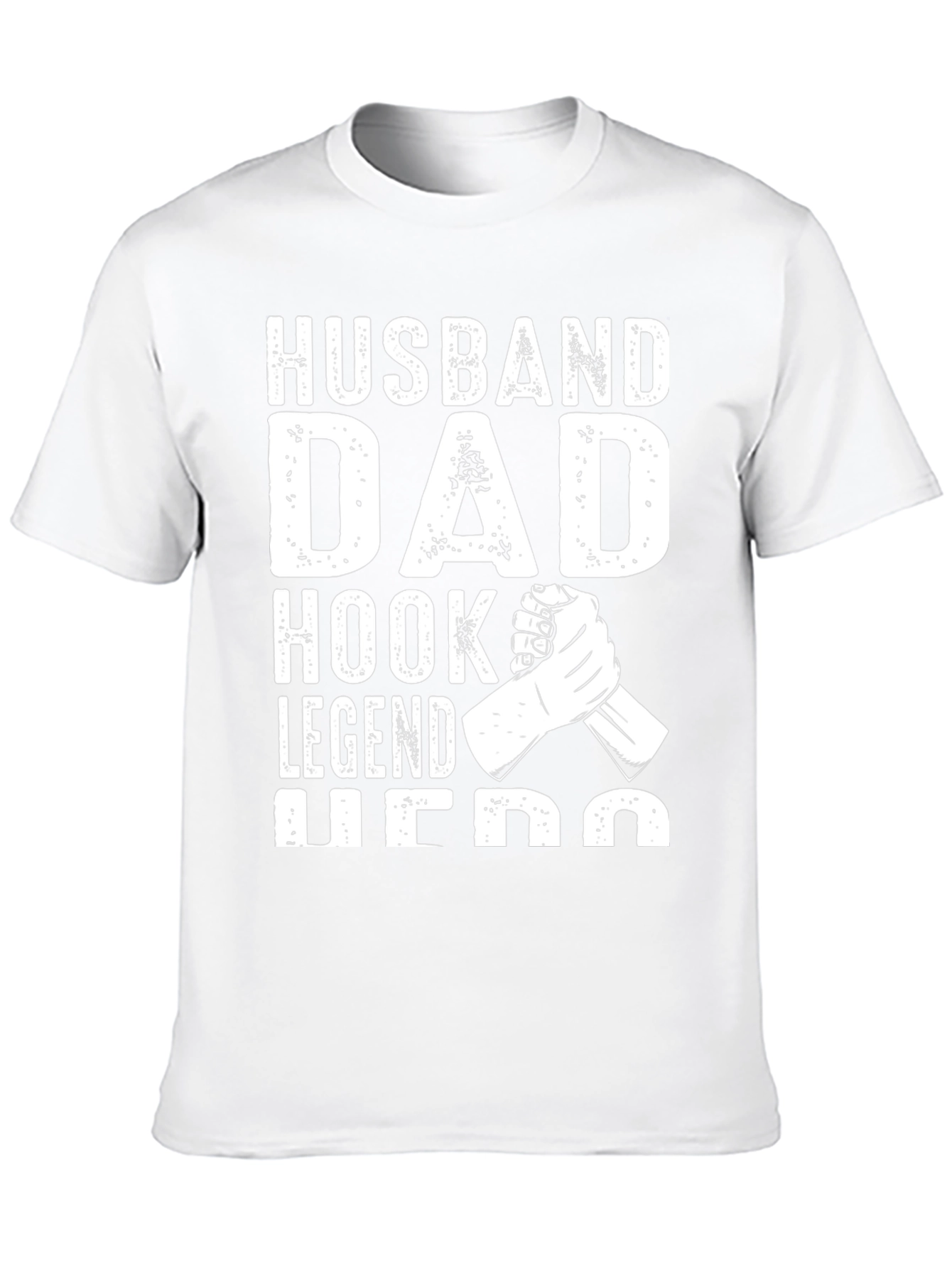 Husband Dad Hook Legend Hero T-Shirt - Black