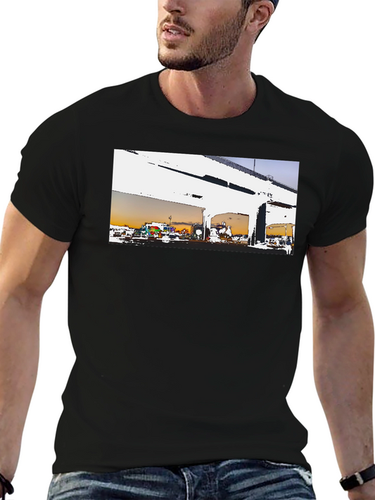 Underpass Graphic Tee - Black Cotton Blend