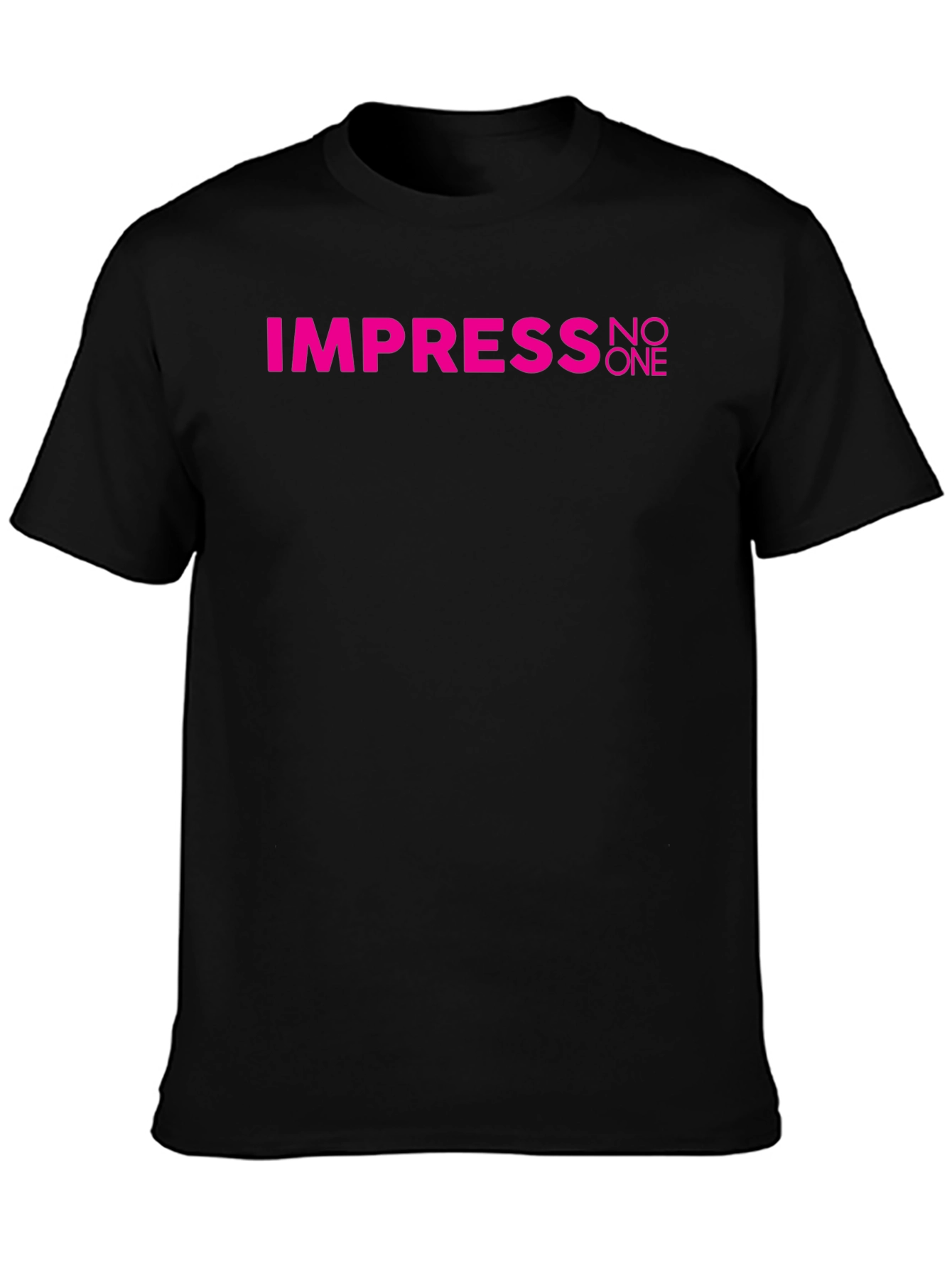 Impress No One Black Graphic T-Shirt
