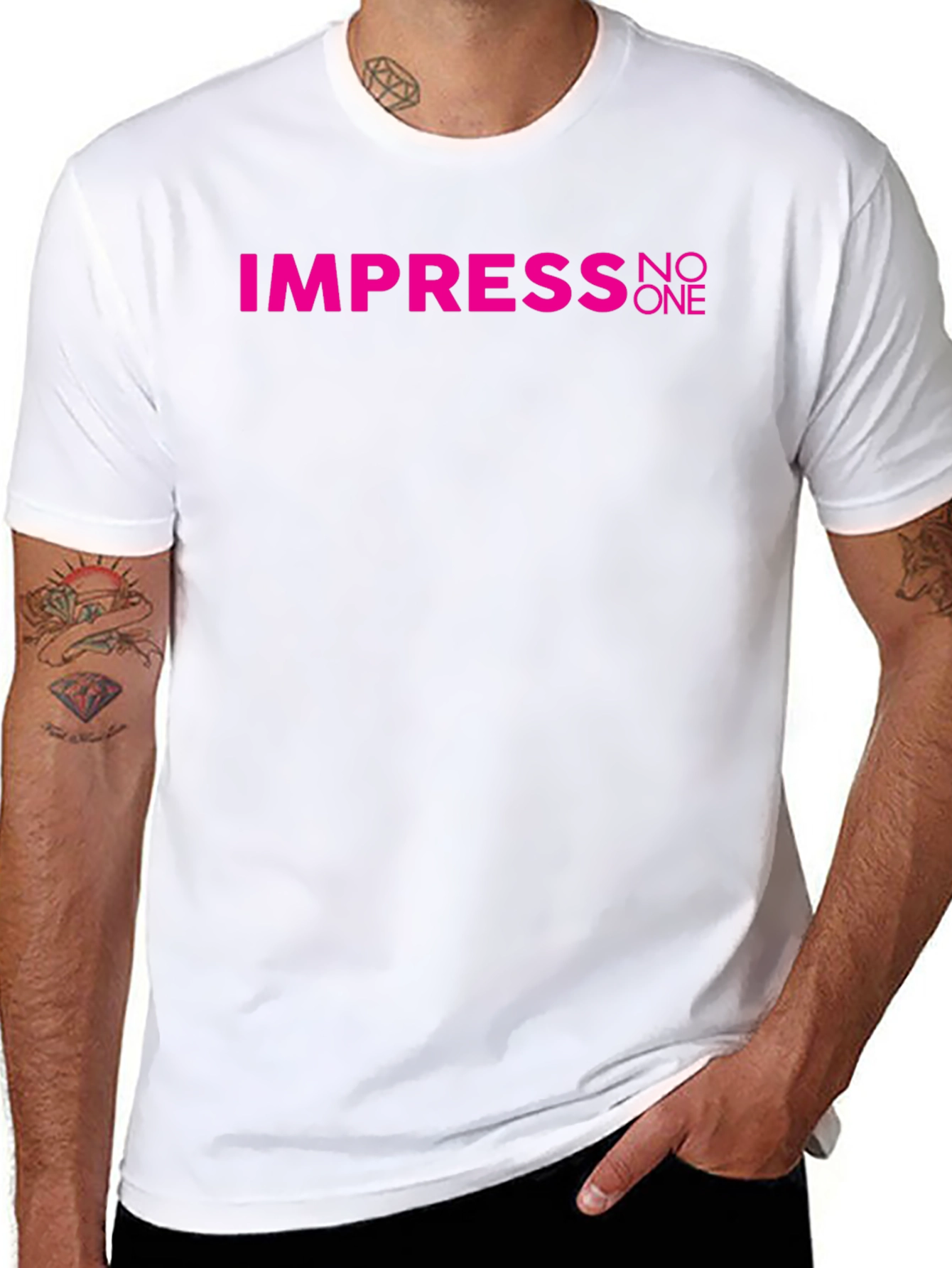 Impress No One Black Graphic T-Shirt