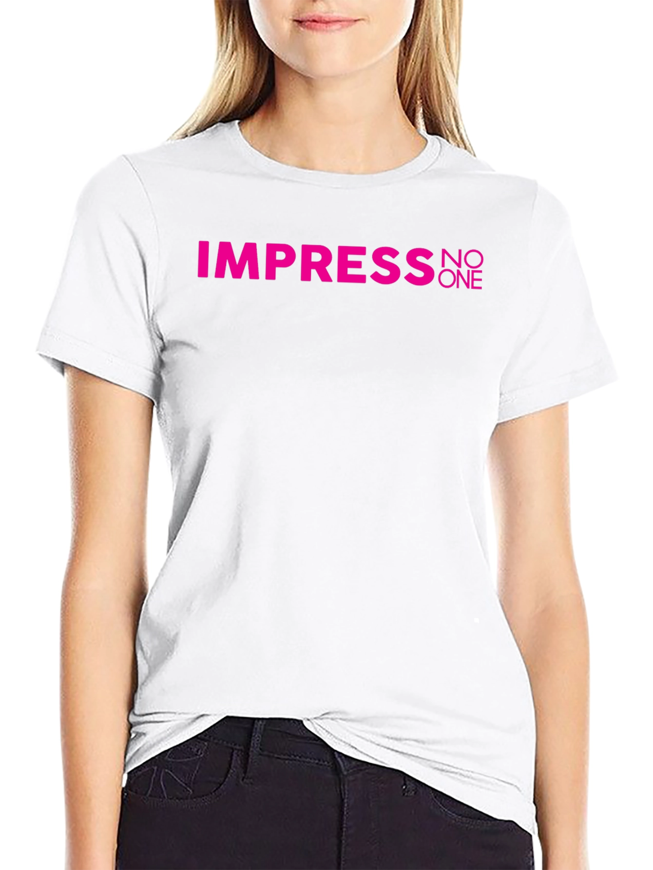 Impress No One Black Graphic T-Shirt