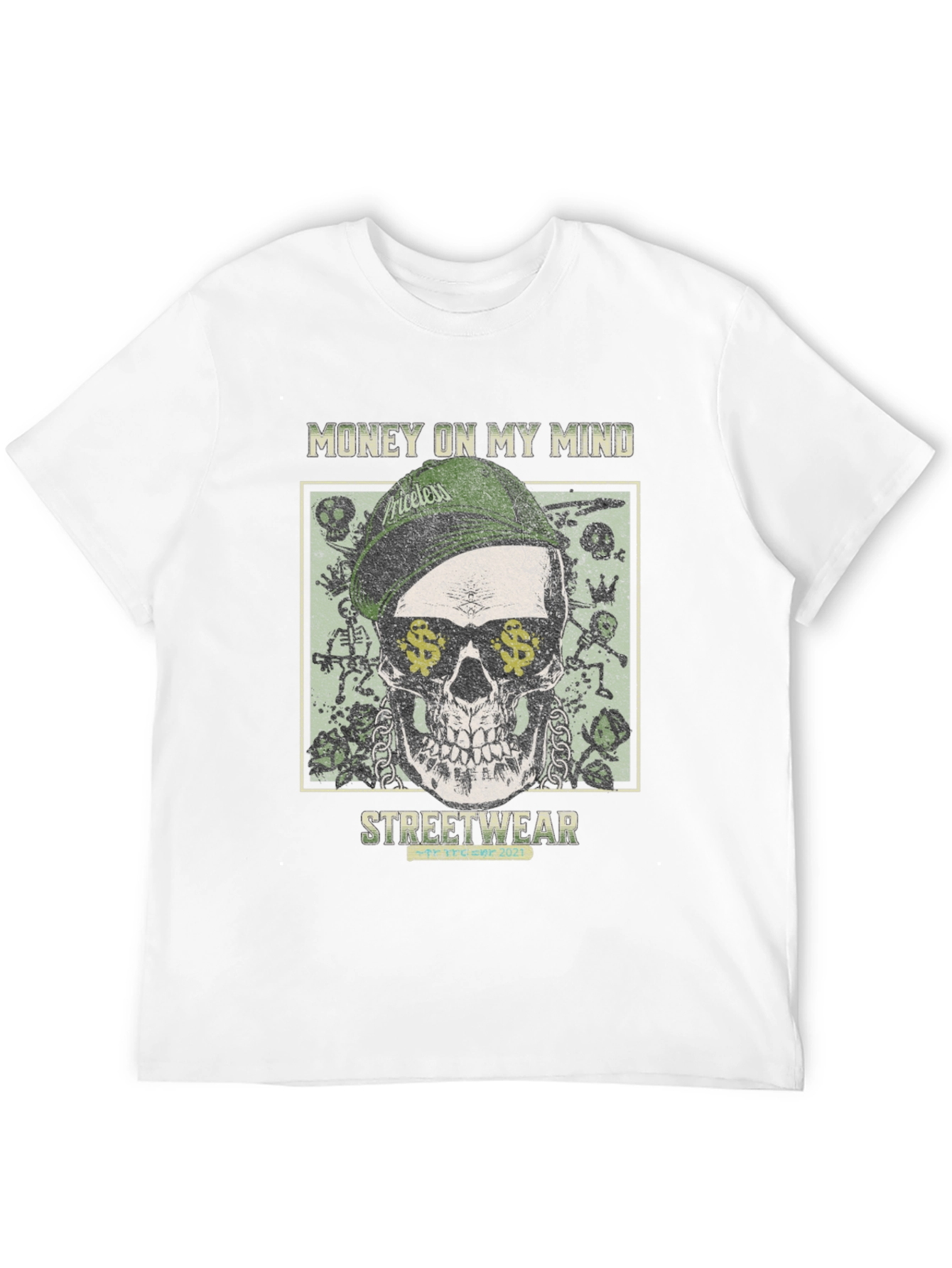 Money Minded Skull Graphic Tee