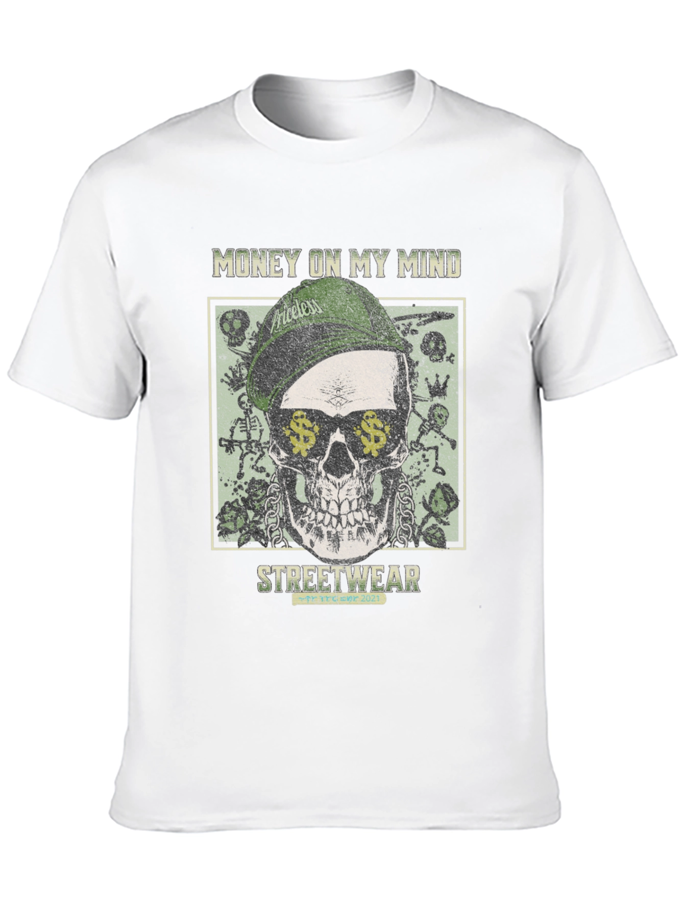 Money Minded Skull Graphic Tee