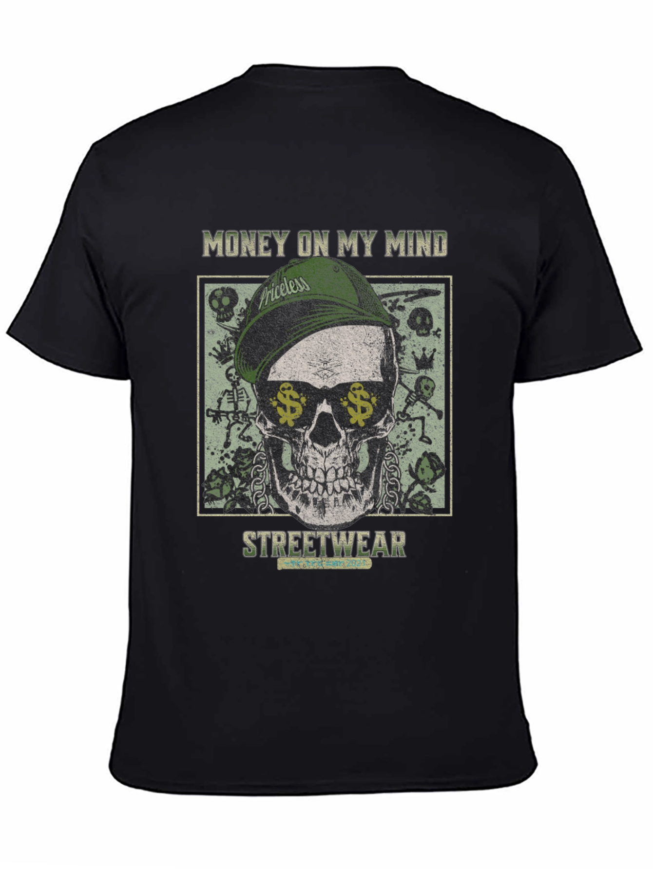Money Minded Skull Graphic Tee