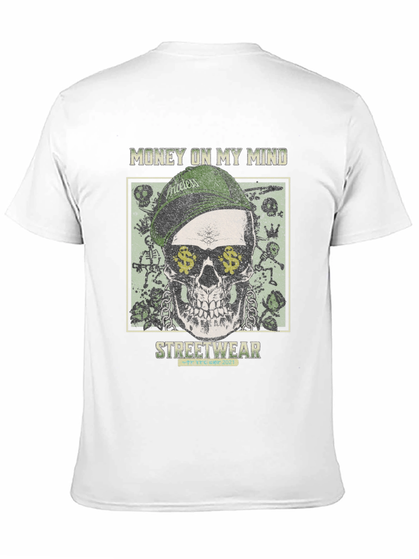 Money Minded Skull Graphic Tee