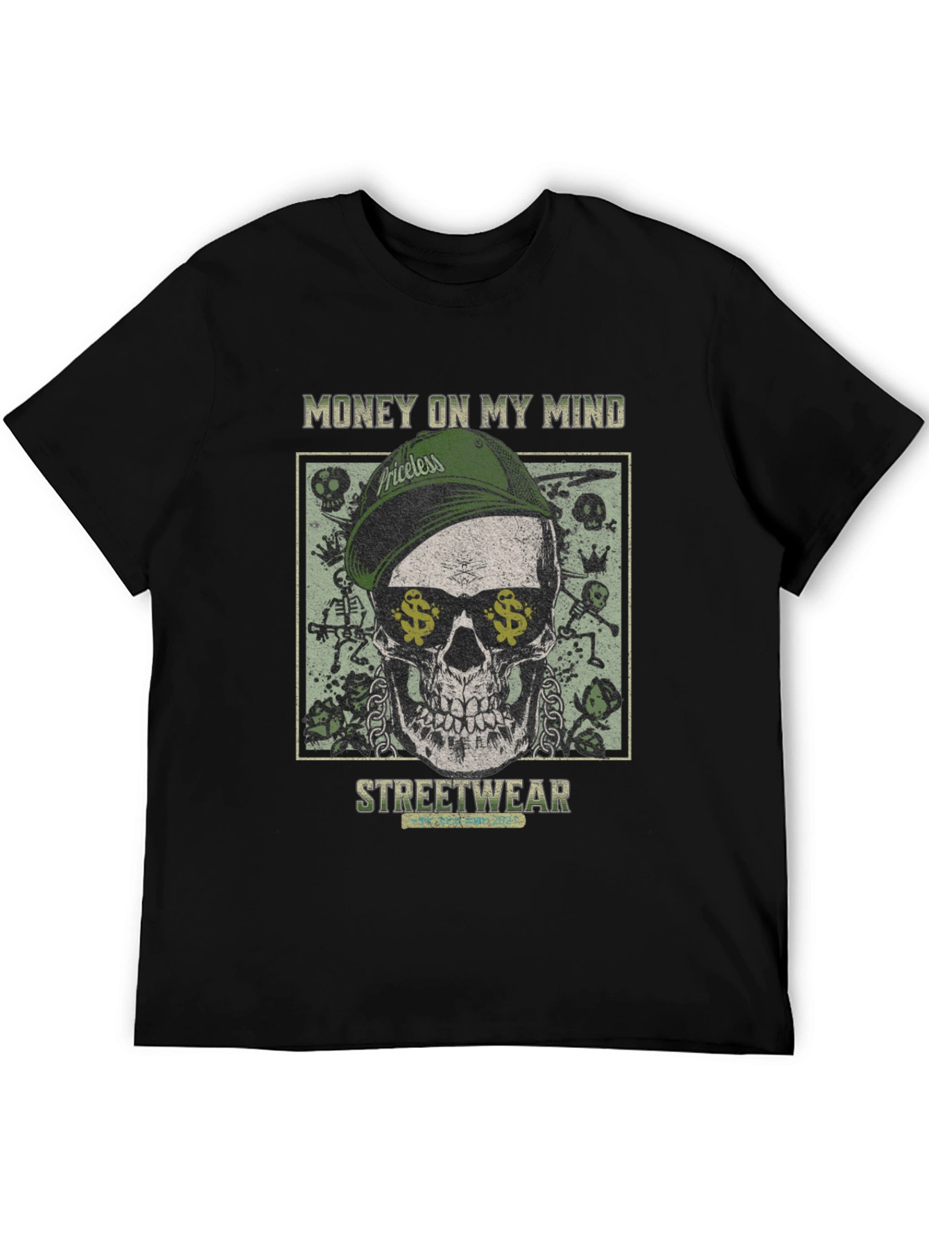 Money Minded Skull Graphic Tee