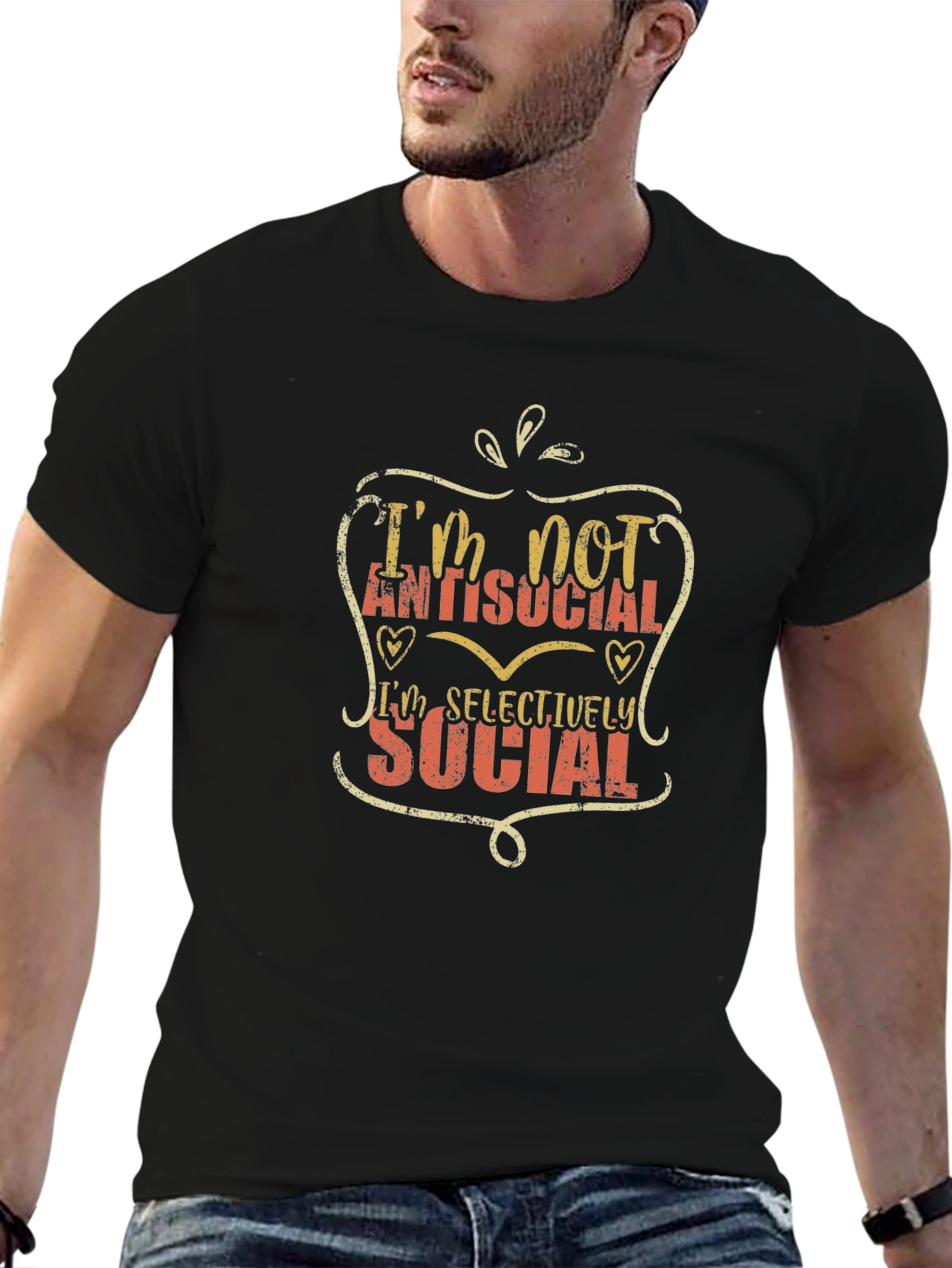 Im Not Antisocial T-Shirt - Selectively Social