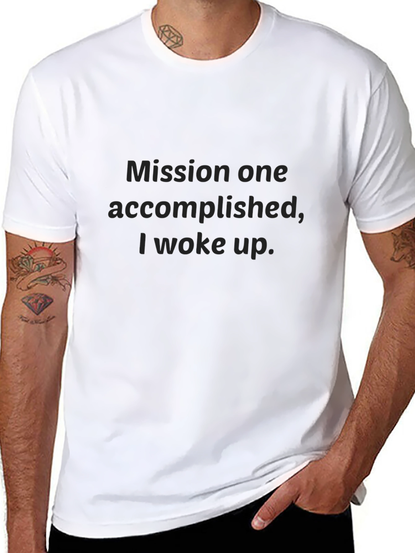 Mission Accomplished T-Shirt - Funny Slogan Tee