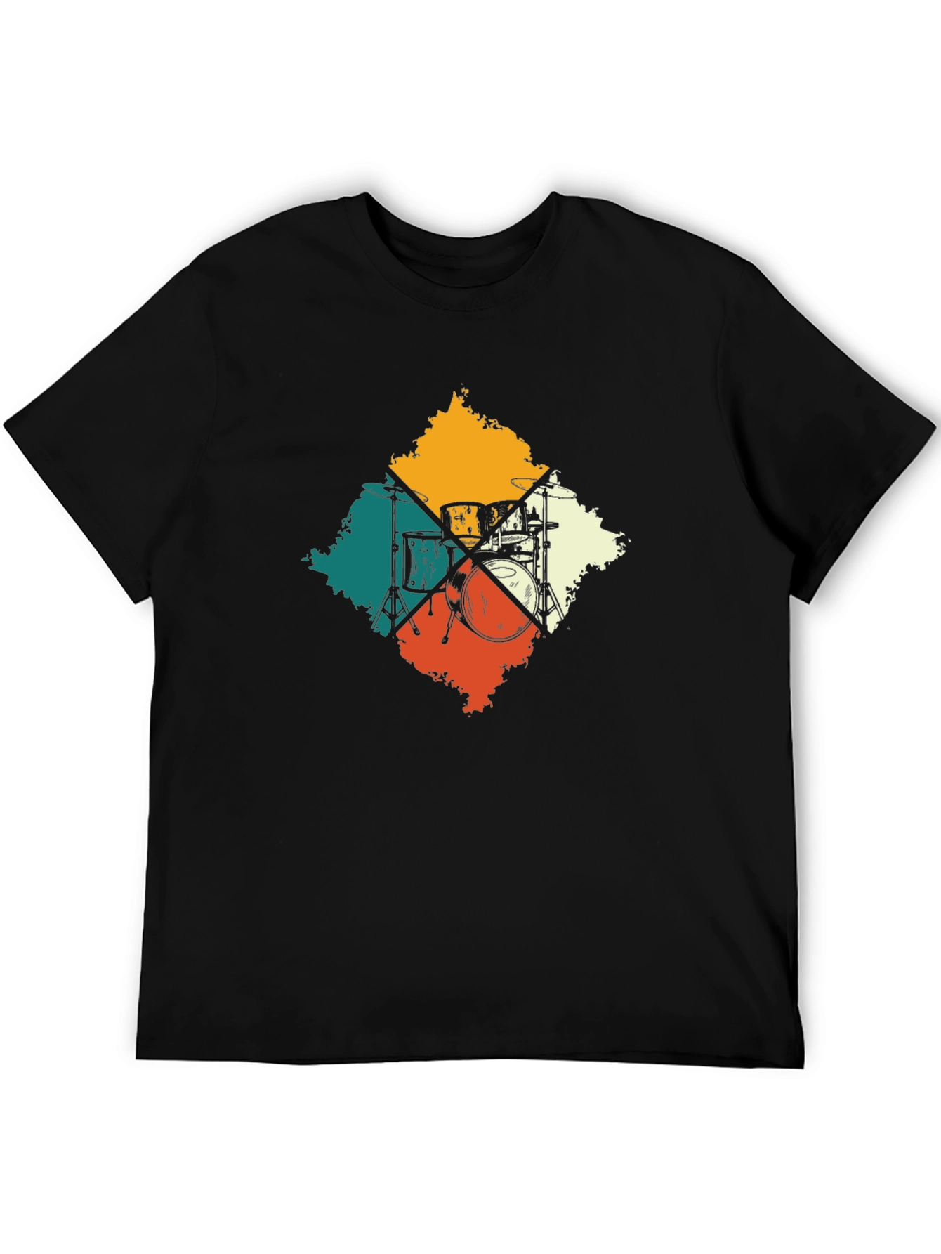 Retro Drum Set Graphic Tee - Musicians Essential