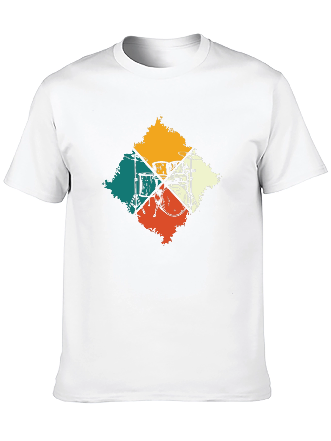 Retro Drum Set Graphic Tee - Musicians Essential