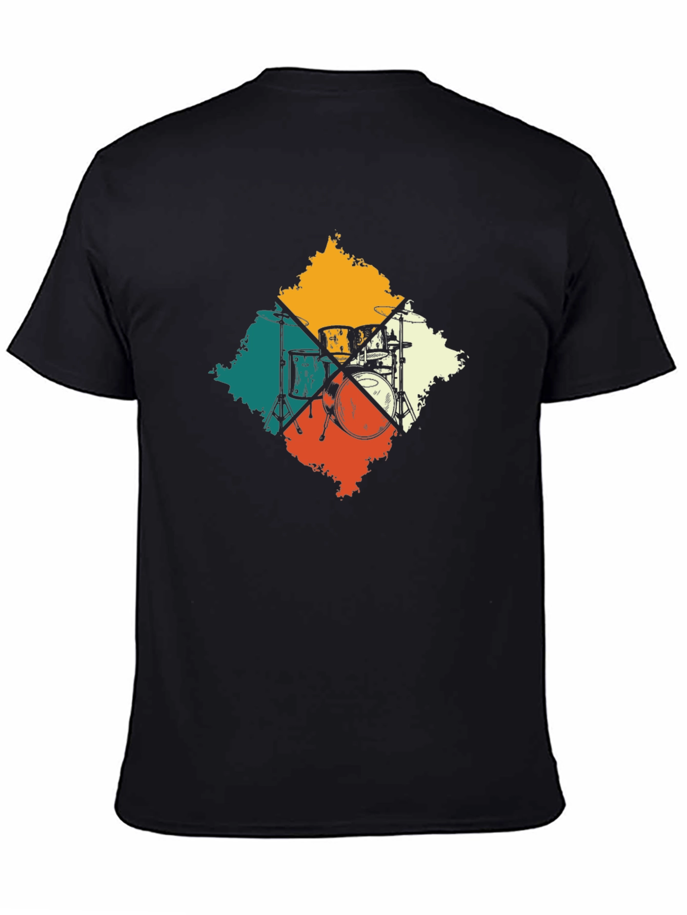 Retro Drum Set Graphic Tee - Musicians Essential