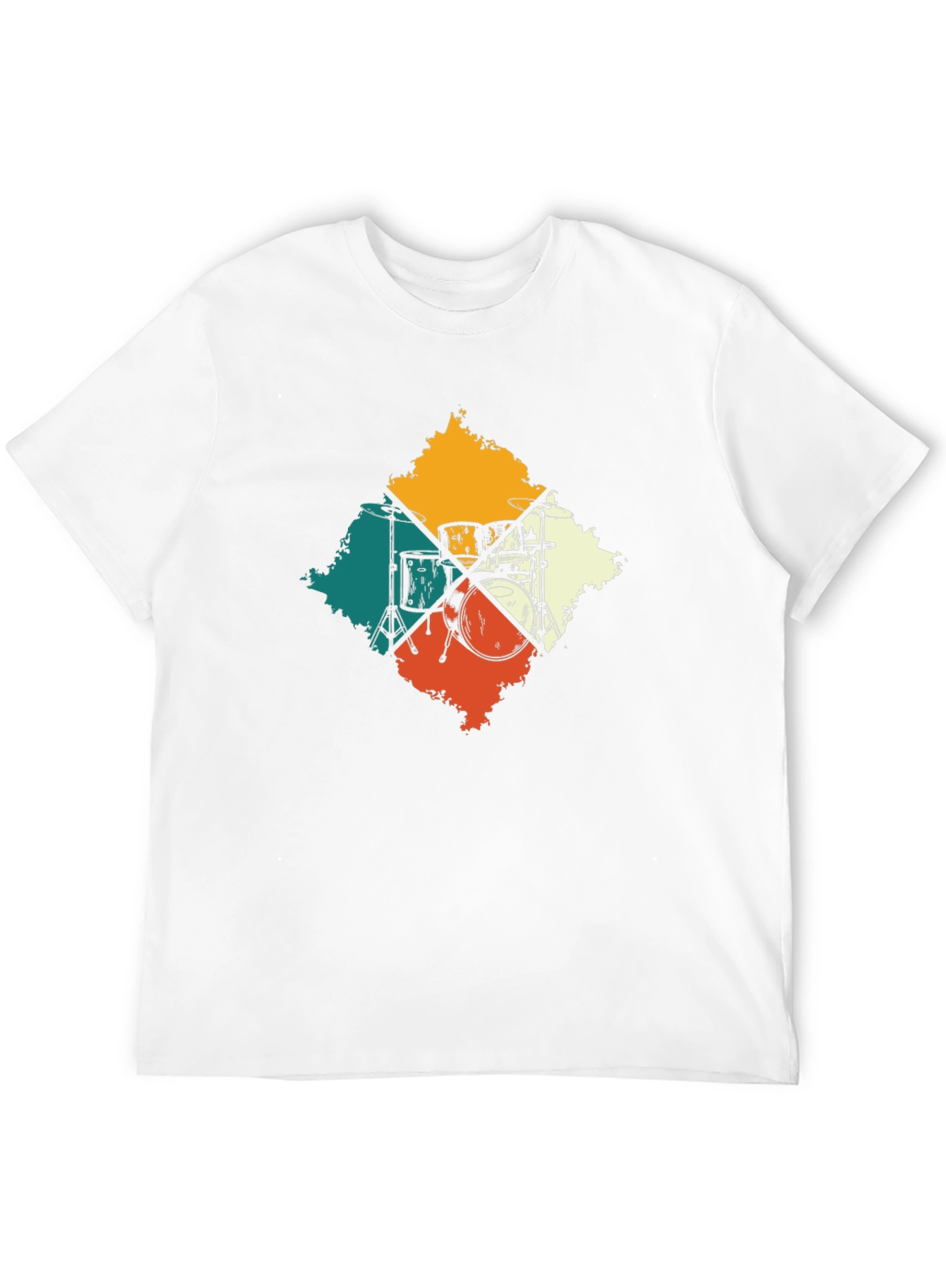 Retro Drum Set Graphic Tee - Musicians Essential