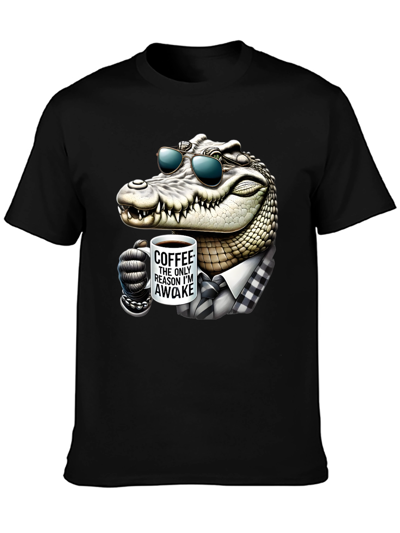 Cool Crocodile Coffee Lover T-Shirt